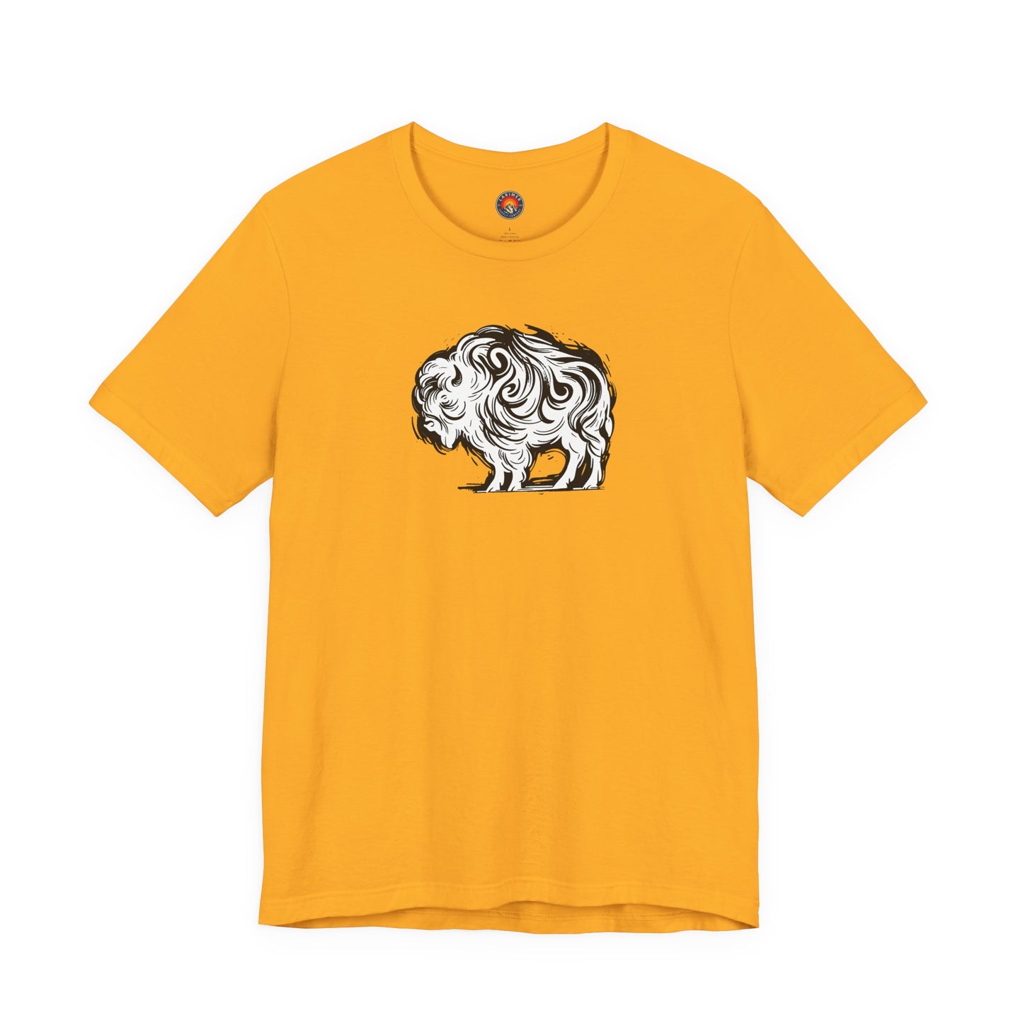 Buffalo Sketch Line Art T-Shirt –Black Print– Wilderness Graphic Tee | Outdoor Adventure Shirt | Nature Lover Gift | Hiking & Camping Apparel