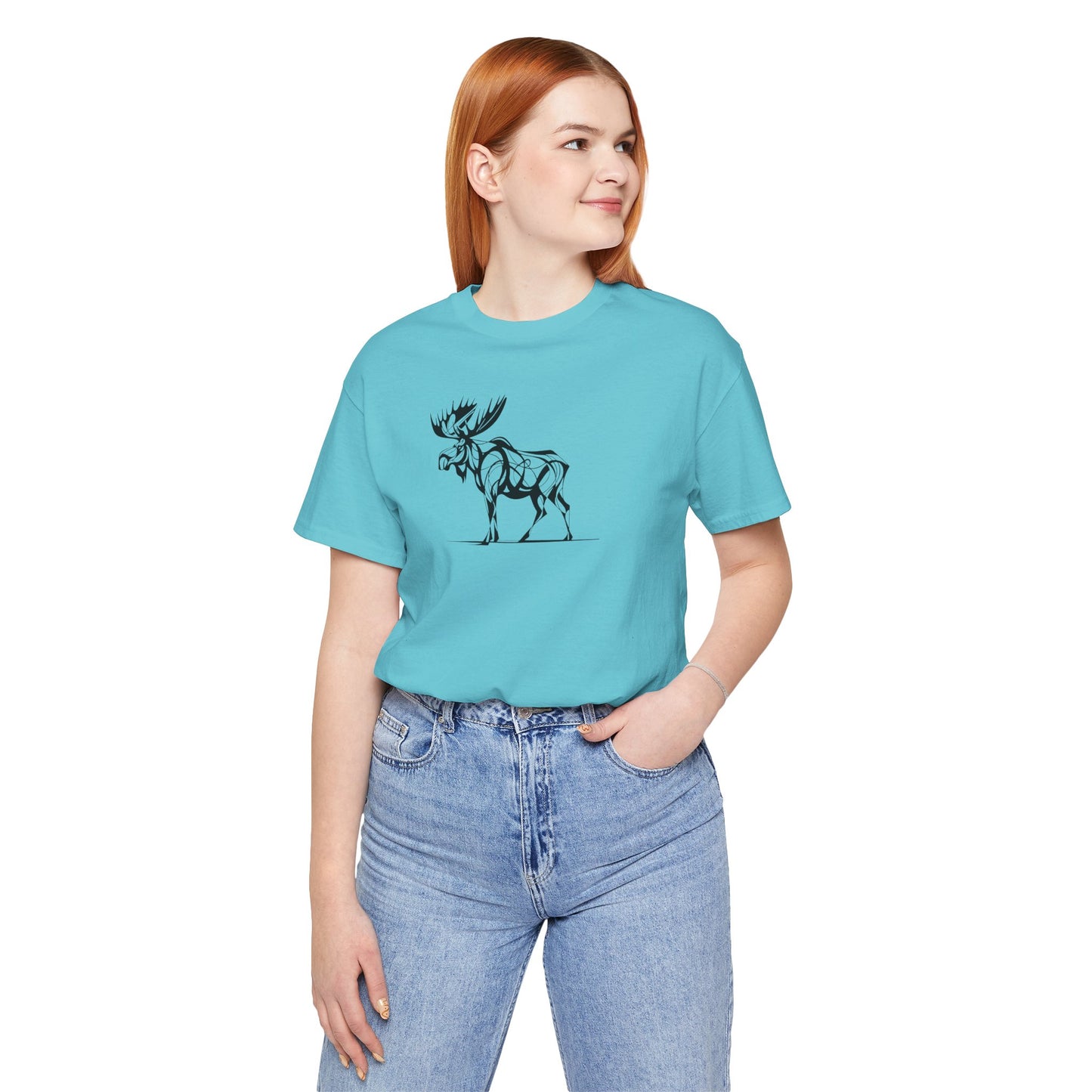 Moose Sketch Line Art T-Shirt – Black Print – Wilderness Graphic Tee | Outdoor Adventure Shirt | Nature Lover Gift | Hiking & Camping Apparel