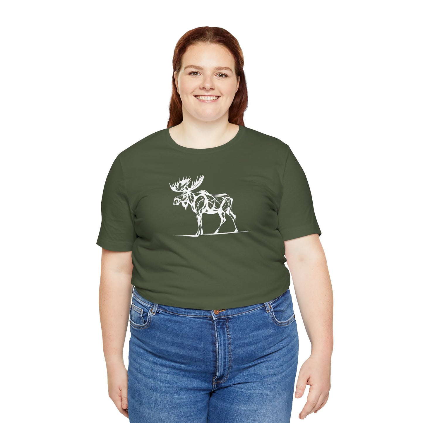Moose Sketch-Style Line Art T-Shirt –Black Print– Wilderness Graphic Tee | Outdoor Adventure Shirt | Nature Lover Gift | Hiking & Camping Apparel