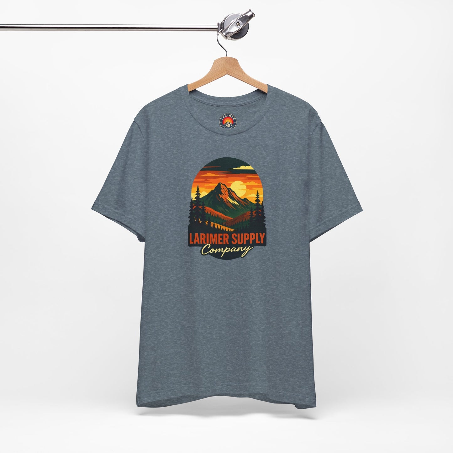 Larimer Supply Co. Mountain Sunset Tee – Unisex Adventure Shirt