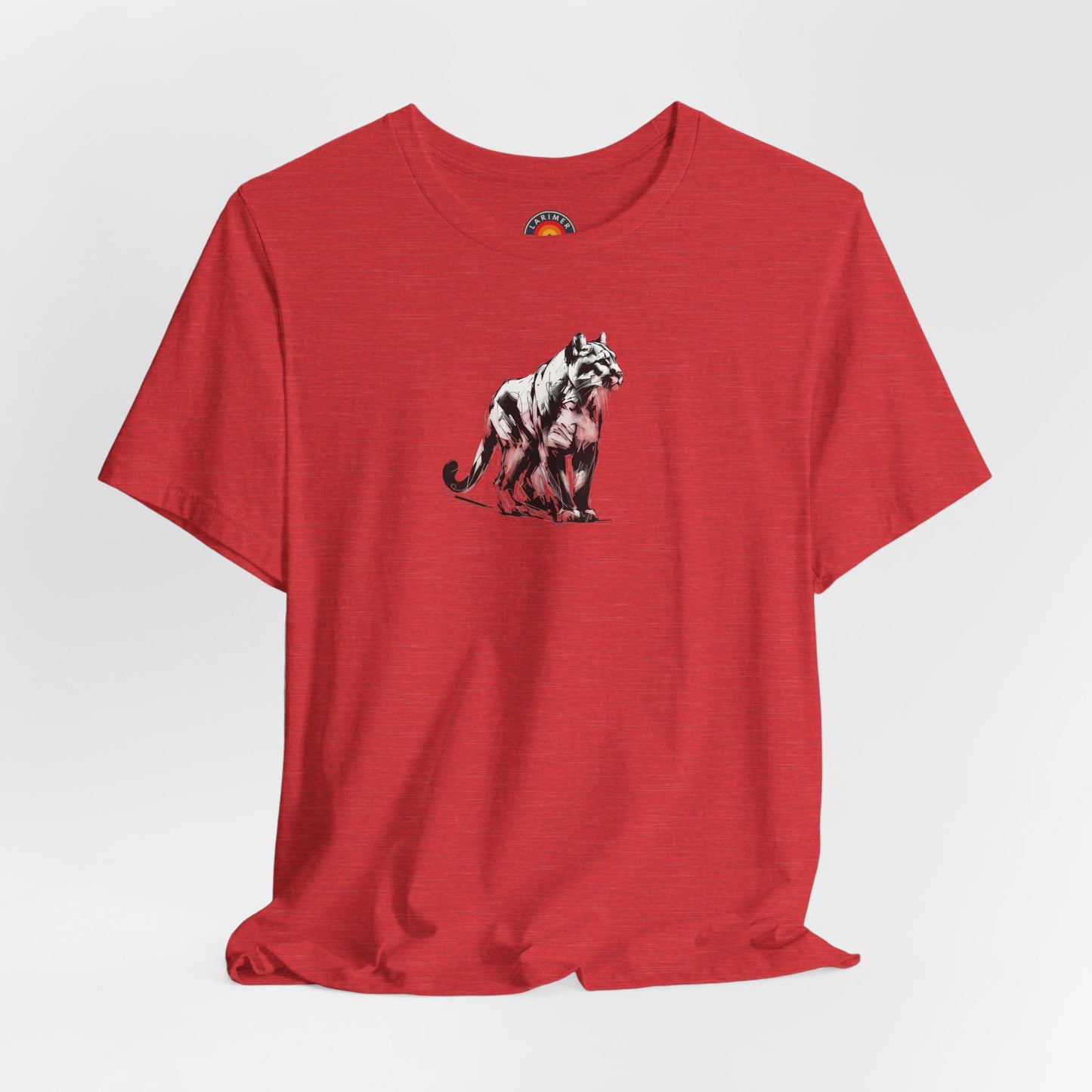 Mountain Lion Sketch Line Art T-Shirt – Black Print – Wilderness Graphic Tee | Outdoor Adventure Shirt | Nature Lover Gift | Hiking & Camping Apparel