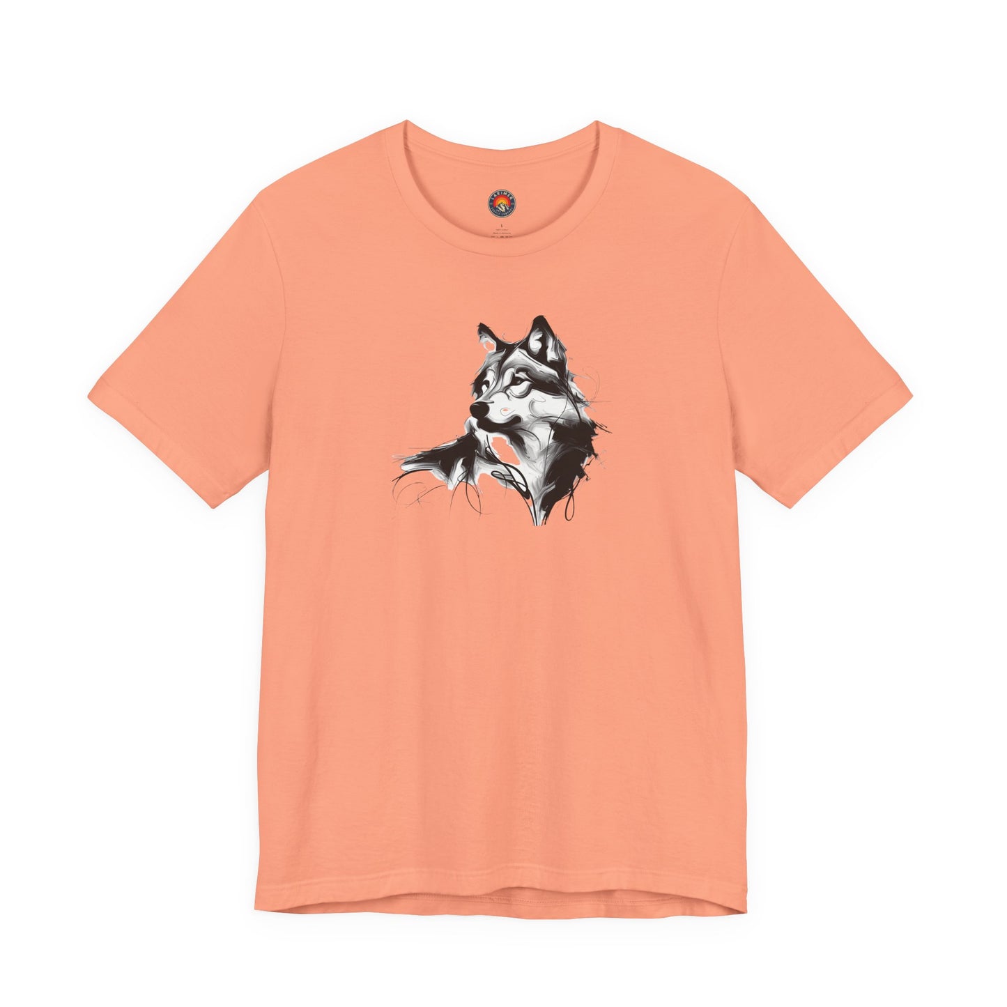 Wolf Sketch-Style Line Art T-Shirt –Black Print– Wilderness Graphic Tee | Outdoor Adventure Shirt | Nature Lover Gift | Hiking & Camping Apparel