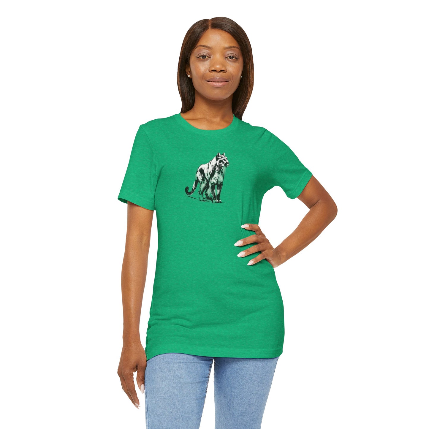 Mountain Lion Sketch Line Art T-Shirt – Black Print – Wilderness Graphic Tee | Outdoor Adventure Shirt | Nature Lover Gift | Hiking & Camping Apparel
