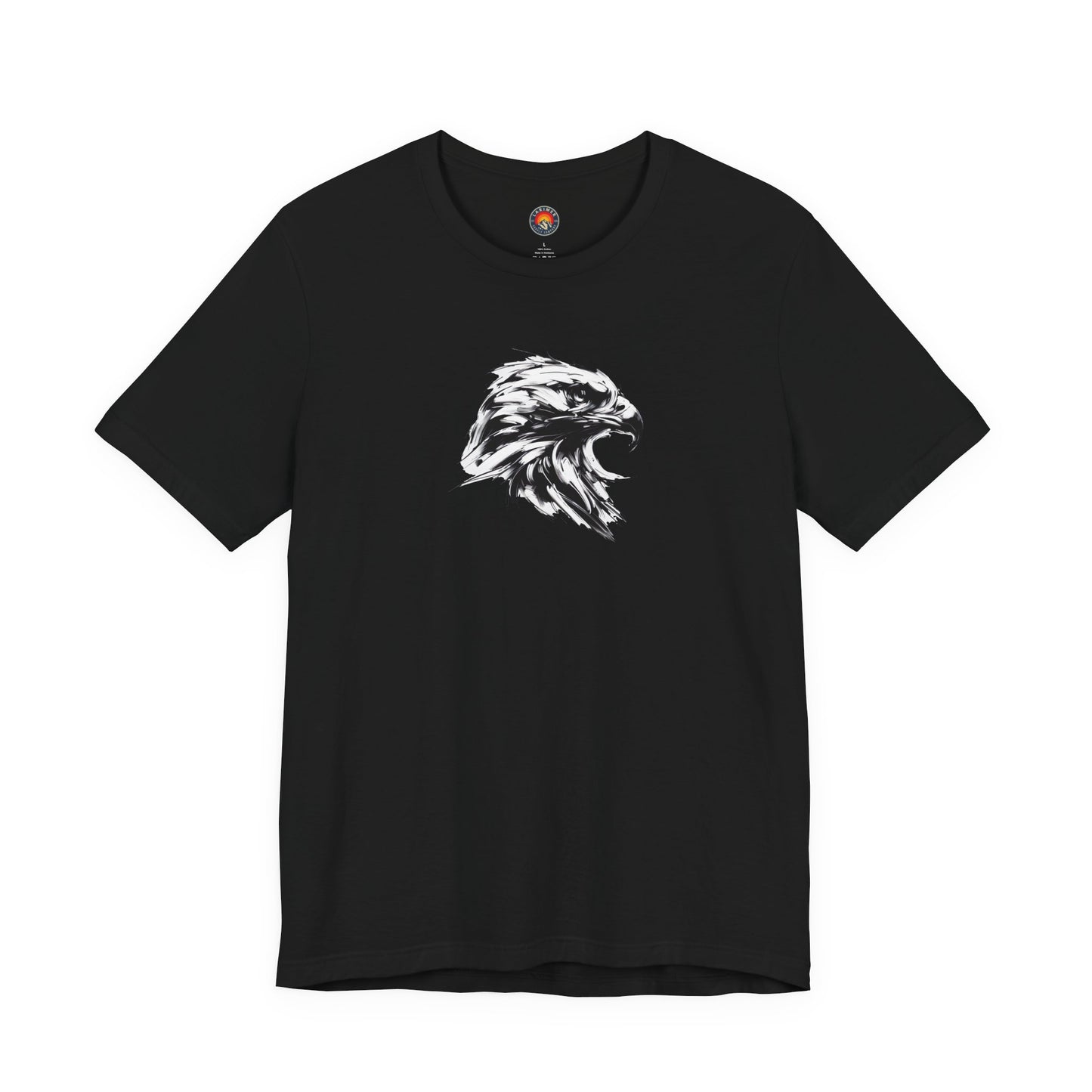 Golden Eagle Head Sketch-Style Line Art T-Shirt –Black Print– Wilderness Graphic Tee | Outdoor Adventure Shirt | Nature Lover Gift | Hiking & Camping Apparel