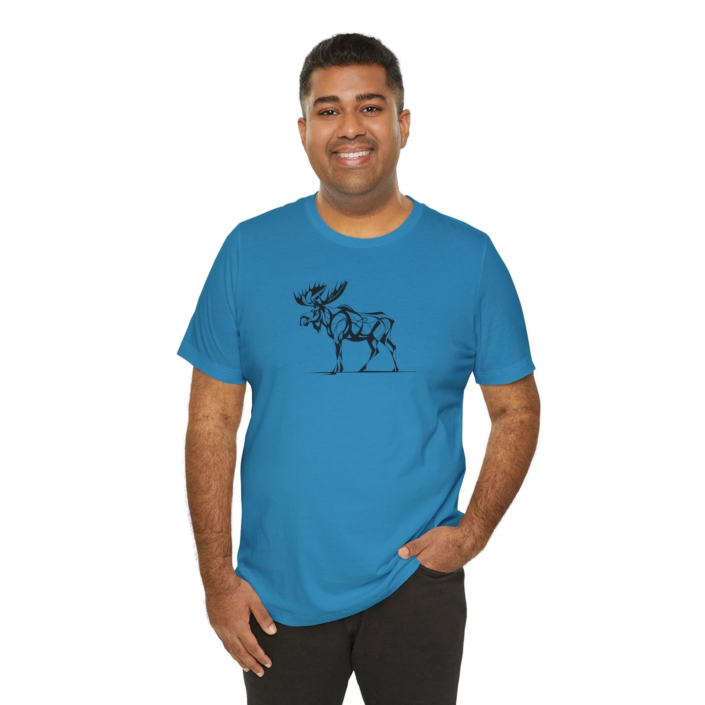 Moose Sketch Line Art T-Shirt – Black Print – Wilderness Graphic Tee | Outdoor Adventure Shirt | Nature Lover Gift | Hiking & Camping Apparel