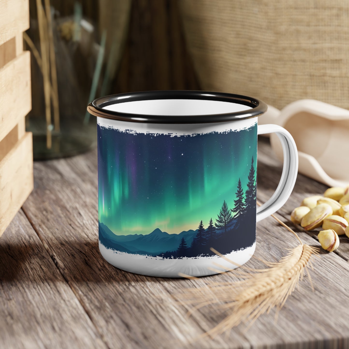 Northern Lights - Enamel Camp Mug