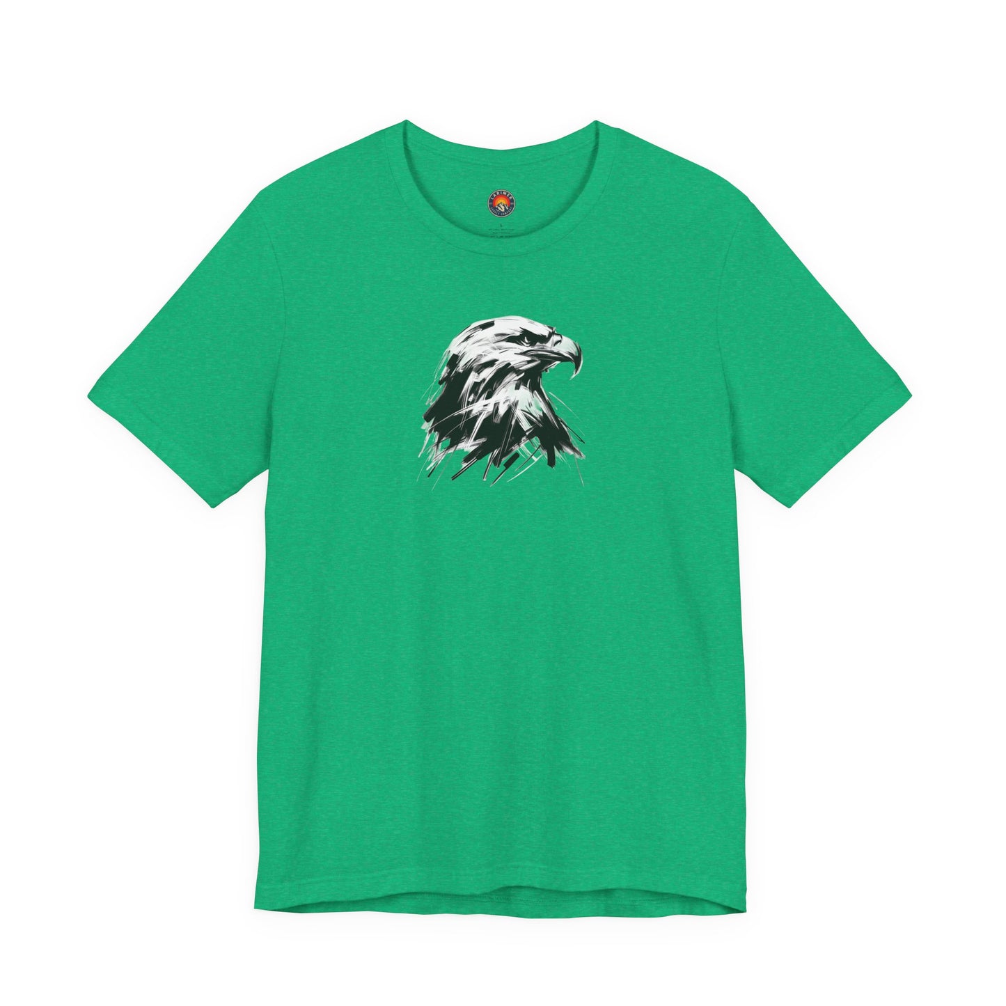 Bald Eagle Head Sketch-Style Line Art T-Shirt –Black Print– Wilderness Graphic Tee | Outdoor Adventure Shirt | Nature Lover Gift | Hiking & Camping Apparel