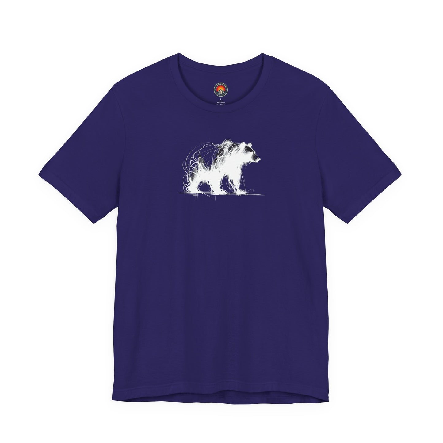 Bear Sketch Line Art T-Shirt – White Print – Wilderness Graphic Tee | Outdoor Adventure Shirt | Nature Lover Gift | Hiking & Camping Apparel