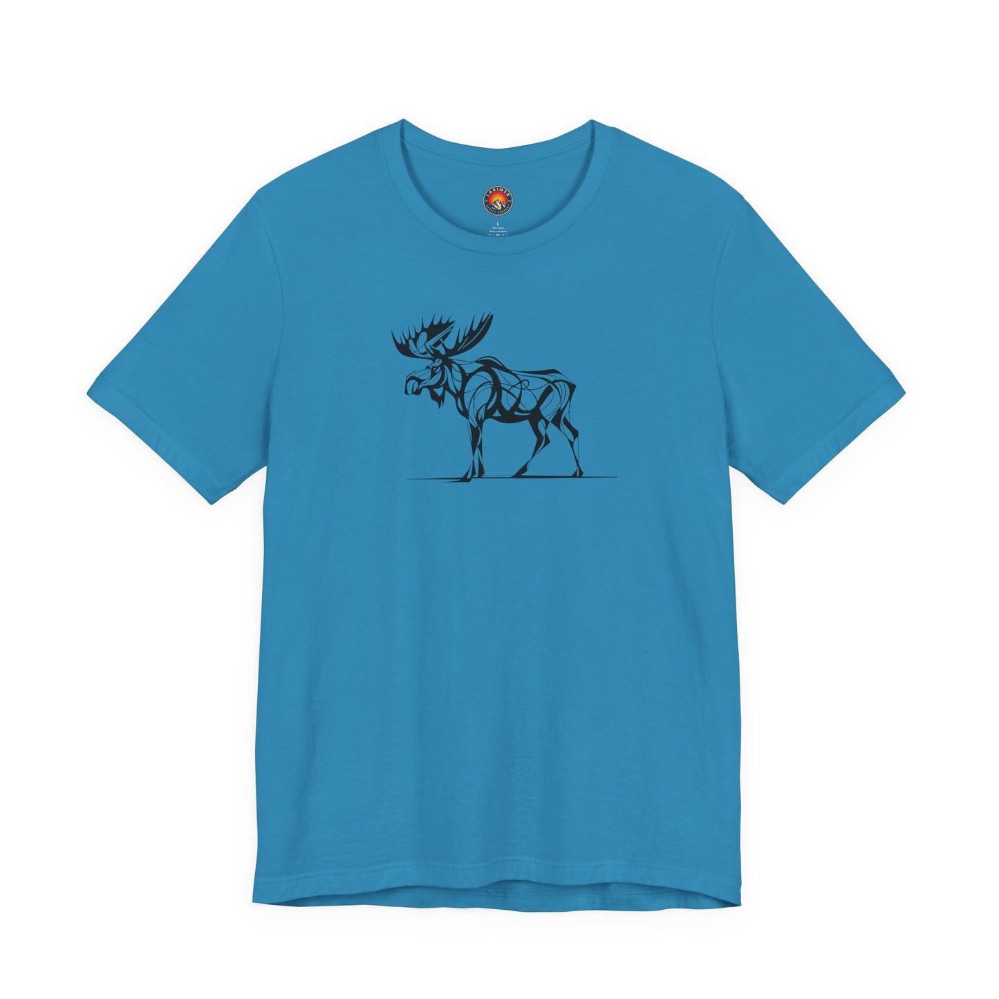 Moose Sketch Line Art T-Shirt – Black Print – Wilderness Graphic Tee | Outdoor Adventure Shirt | Nature Lover Gift | Hiking & Camping Apparel