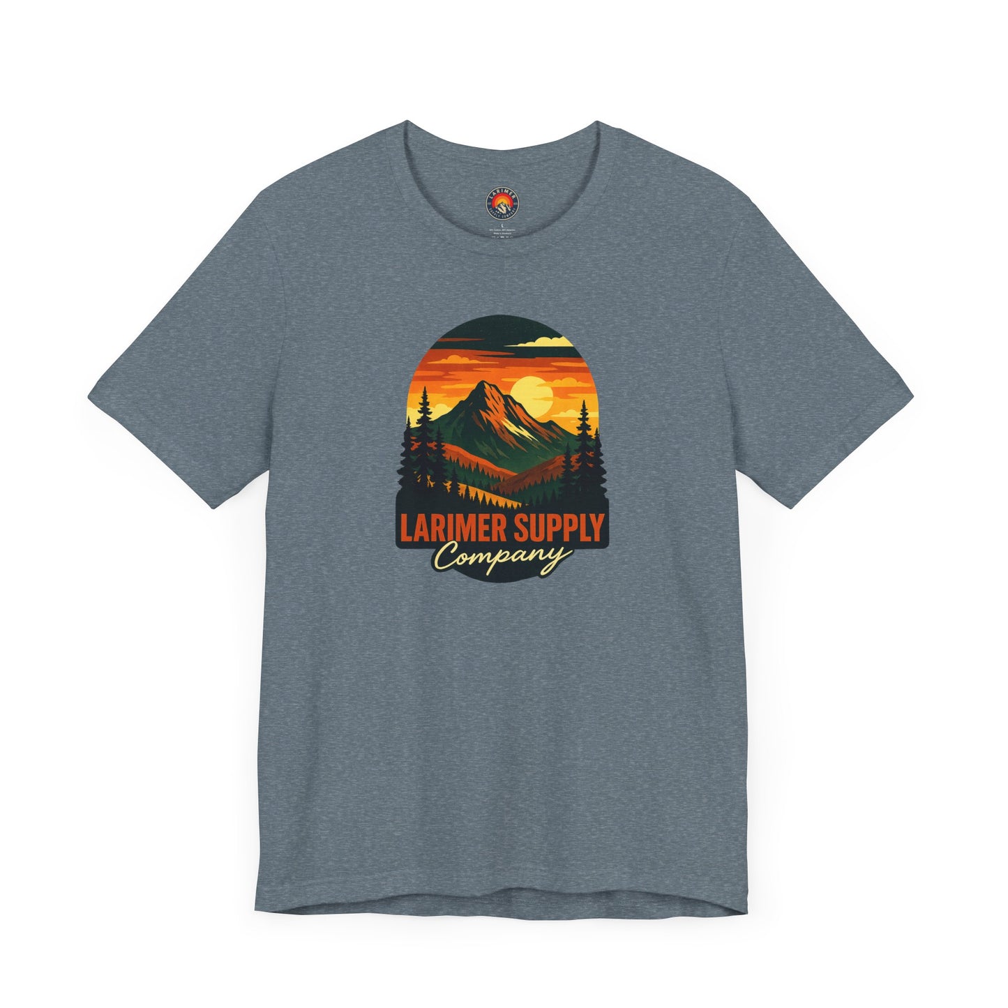 Larimer Supply Co. Mountain Sunset Tee – Unisex Adventure Shirt