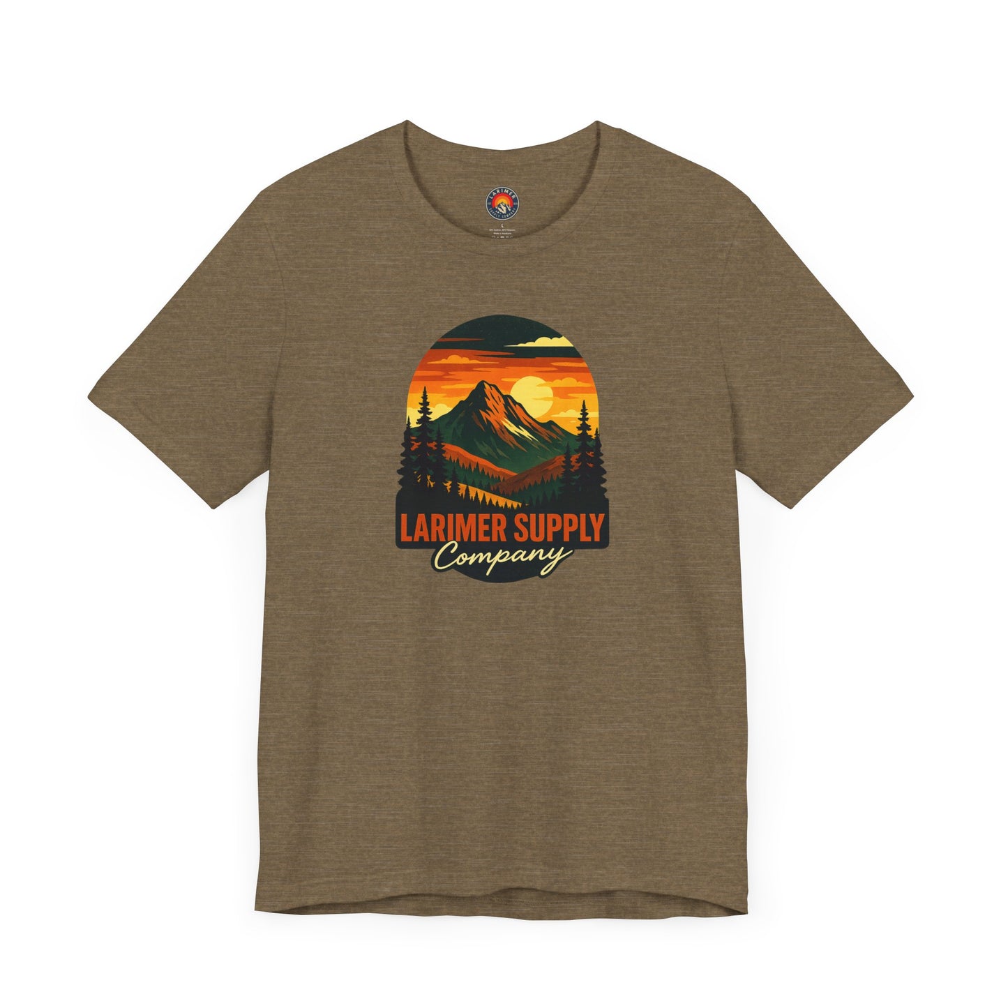 Larimer Supply Co. Mountain Sunset Tee – Unisex Adventure Shirt