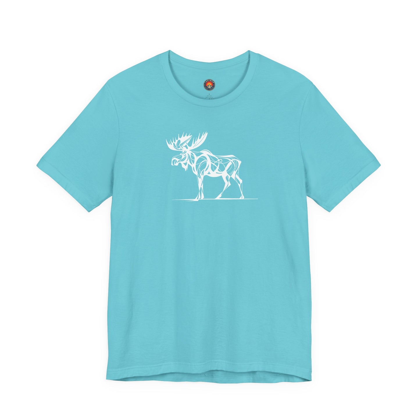 Moose Sketch-Style Line Art T-Shirt –Black Print– Wilderness Graphic Tee | Outdoor Adventure Shirt | Nature Lover Gift | Hiking & Camping Apparel