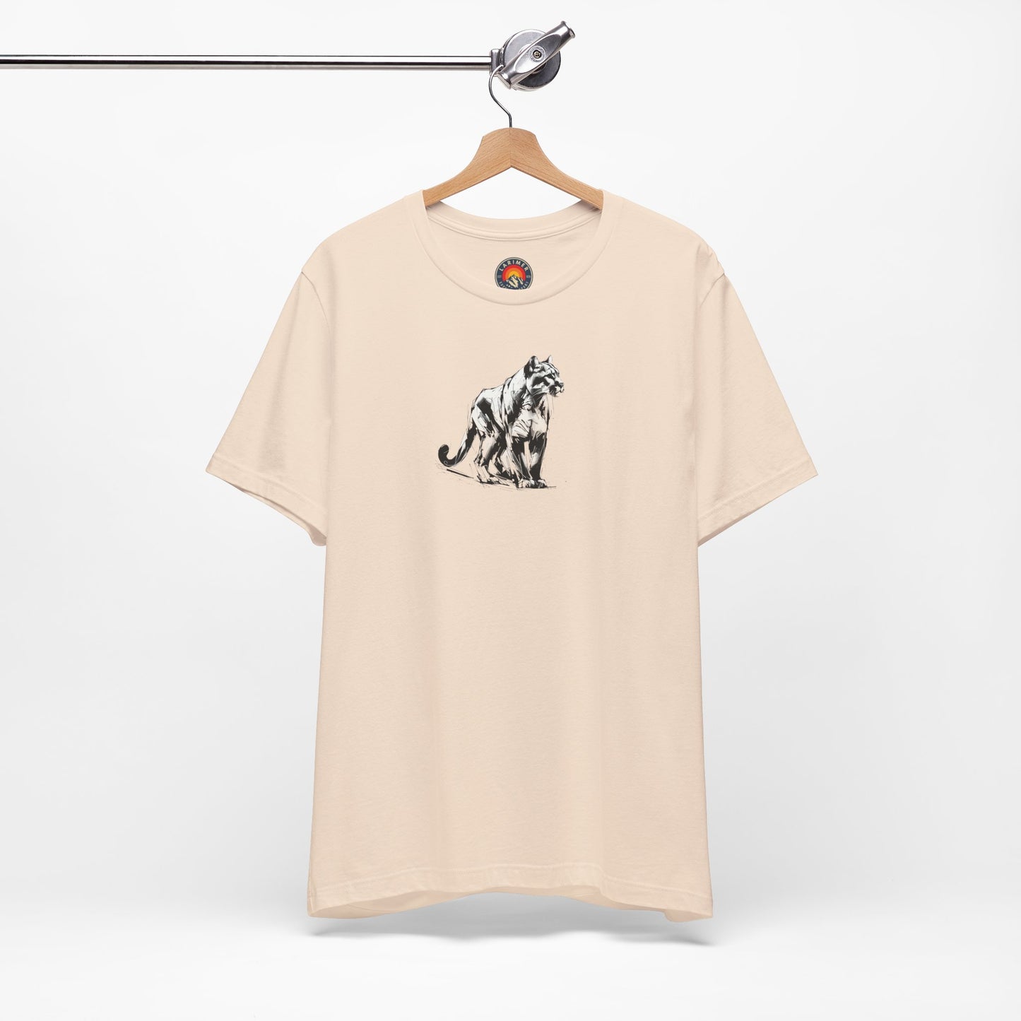 Mountain Lion Sketch Line Art T-Shirt – Black Print – Wilderness Graphic Tee | Outdoor Adventure Shirt | Nature Lover Gift | Hiking & Camping Apparel