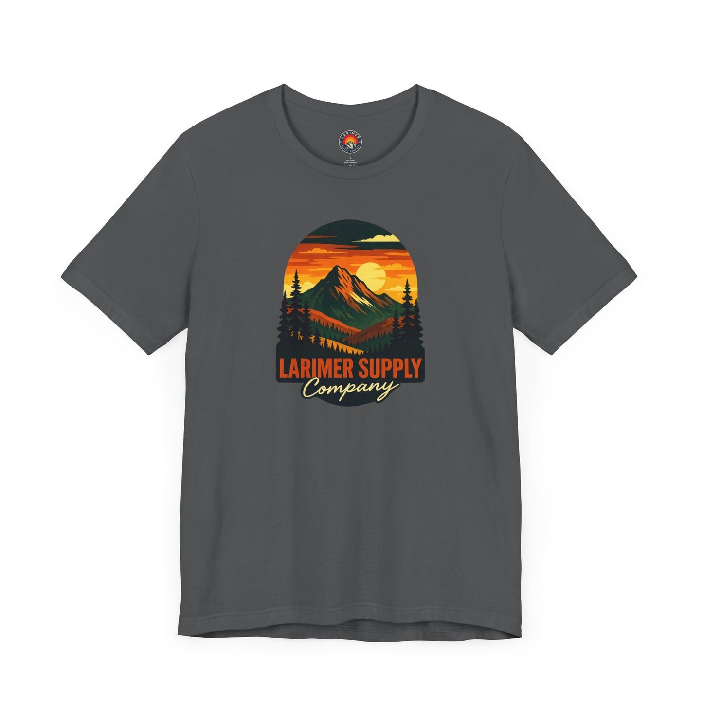 Larimer Supply Co. Mountain Sunset Tee – Unisex Adventure Shirt