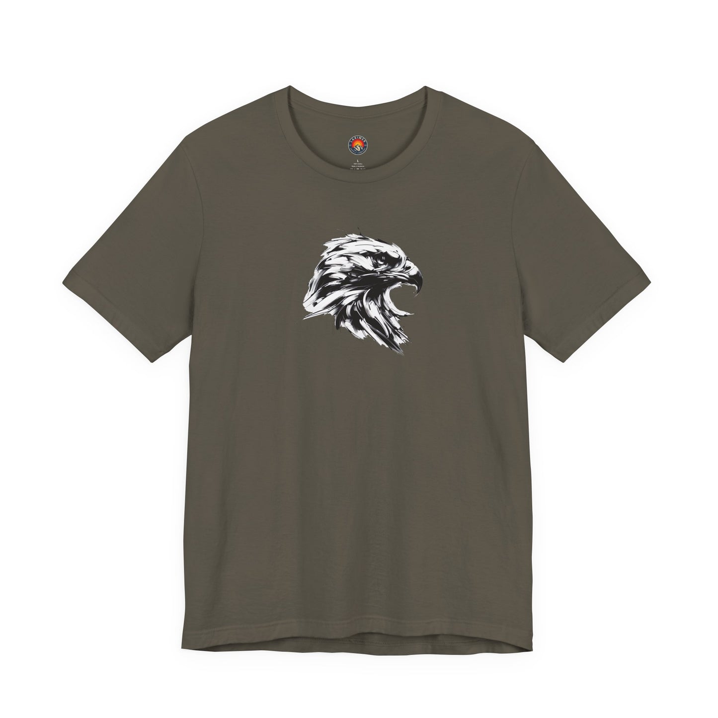 Golden Eagle Head Sketch-Style Line Art T-Shirt –Black Print– Wilderness Graphic Tee | Outdoor Adventure Shirt | Nature Lover Gift | Hiking & Camping Apparel