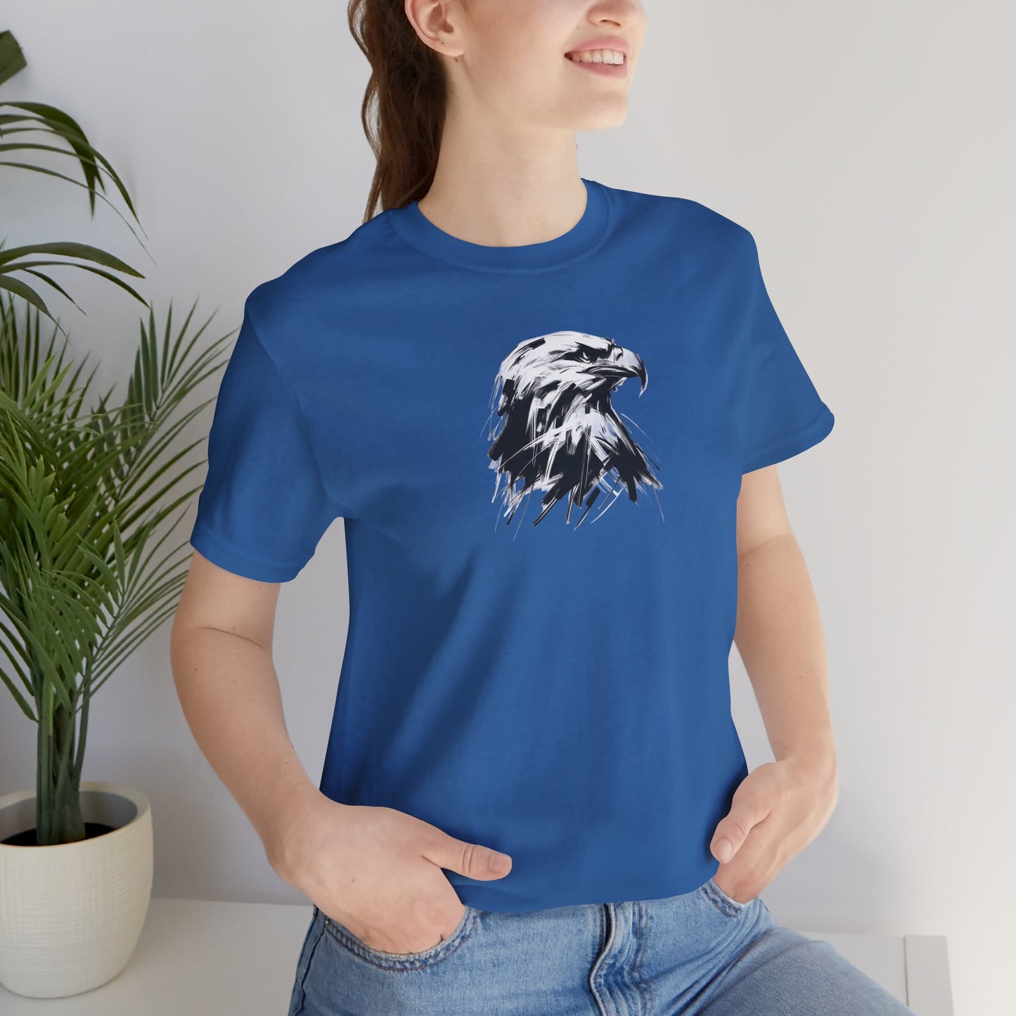 Bald Eagle Head Sketch-Style Line Art T-Shirt –Black Print– Wilderness Graphic Tee | Outdoor Adventure Shirt | Nature Lover Gift | Hiking & Camping Apparel