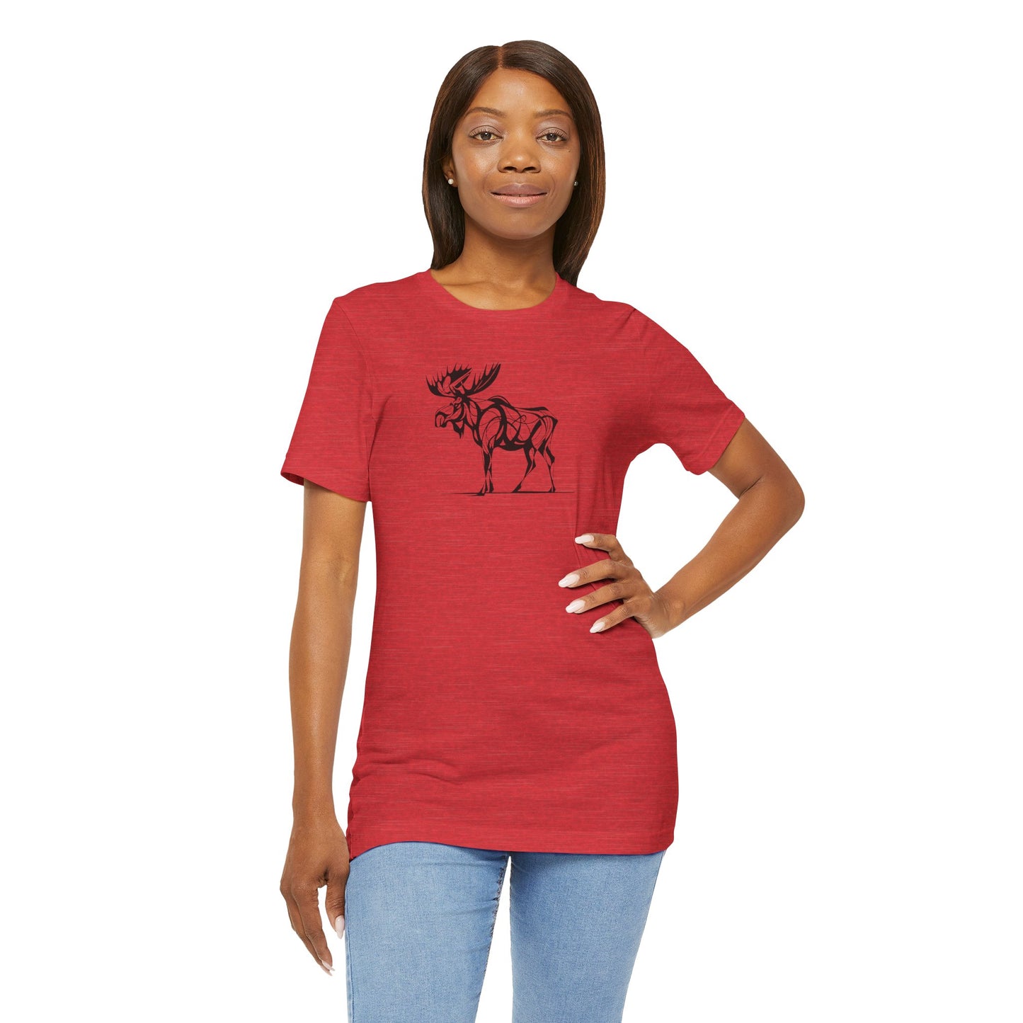 Moose Sketch Line Art T-Shirt – Black Print – Wilderness Graphic Tee | Outdoor Adventure Shirt | Nature Lover Gift | Hiking & Camping Apparel