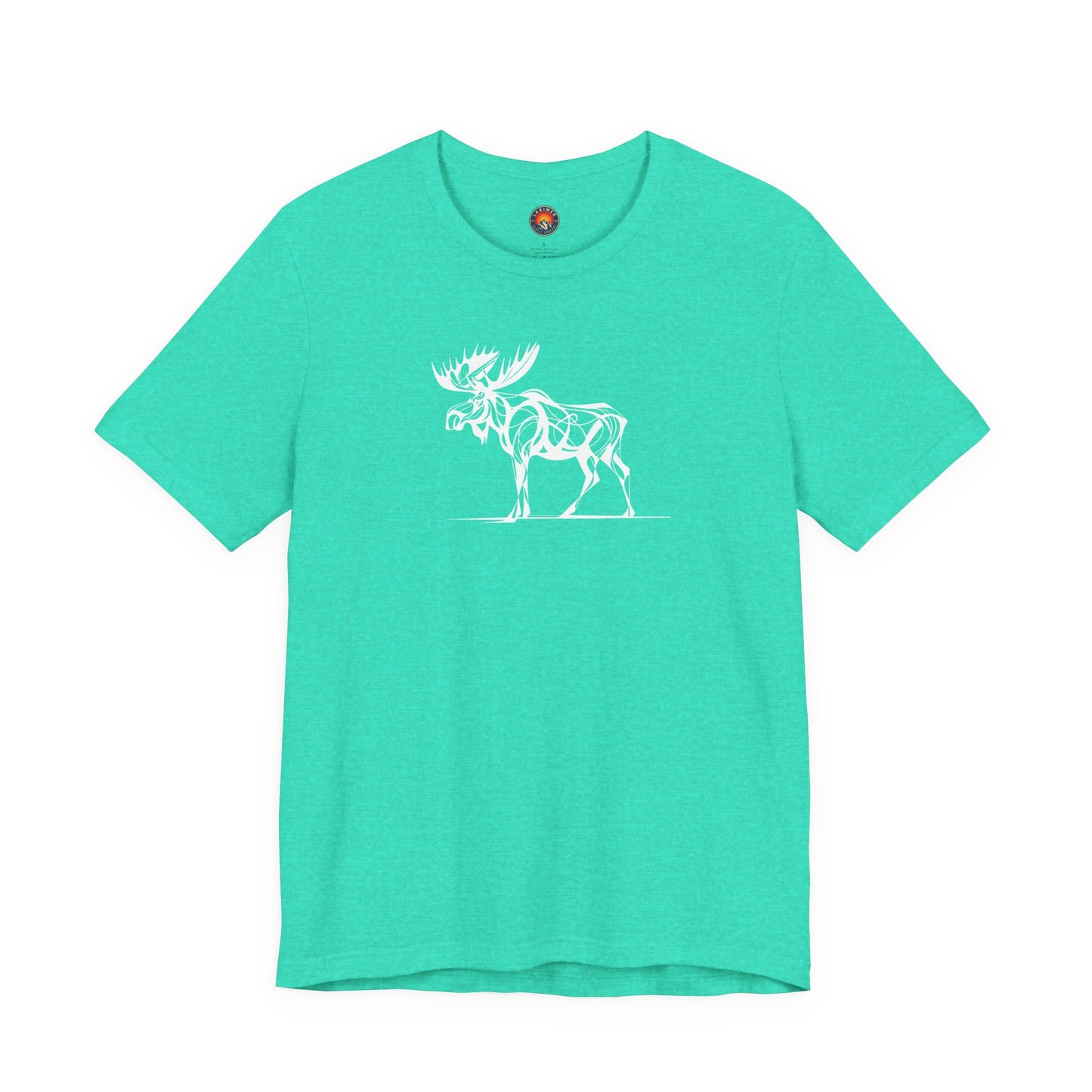 Moose Sketch-Style Line Art T-Shirt –Black Print– Wilderness Graphic Tee | Outdoor Adventure Shirt | Nature Lover Gift | Hiking & Camping Apparel