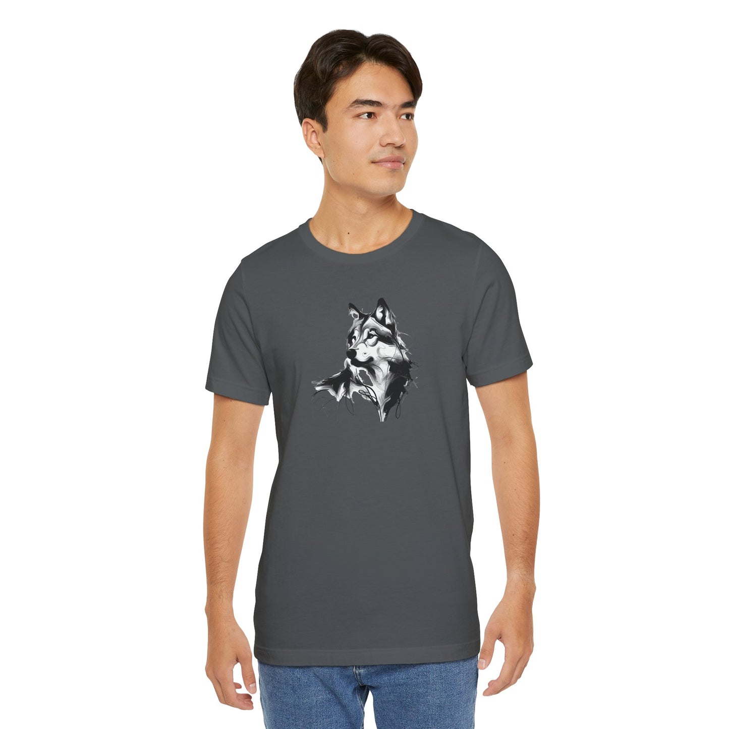 Wolf Sketch-Style Line Art T-Shirt –Black Print– Wilderness Graphic Tee | Outdoor Adventure Shirt | Nature Lover Gift | Hiking & Camping Apparel