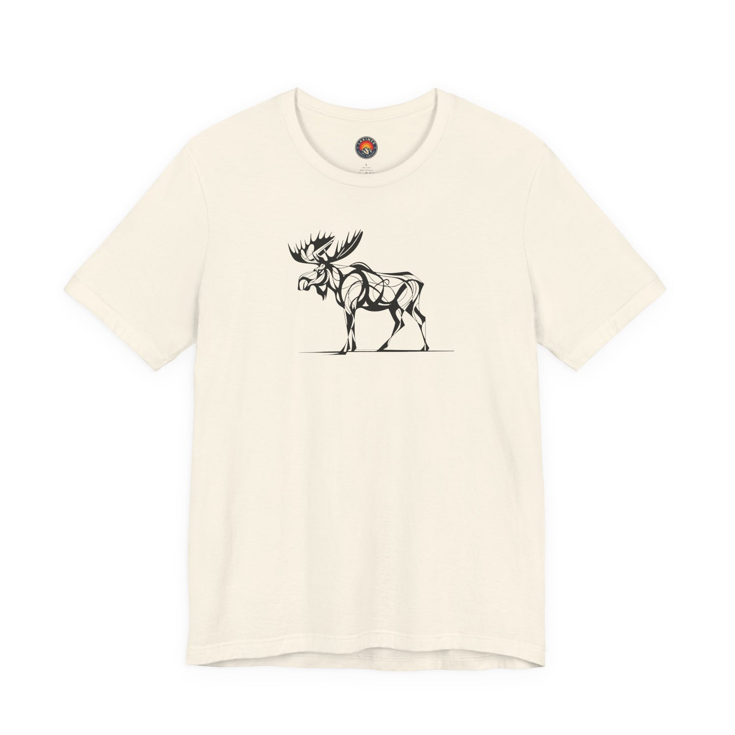 Moose Sketch Line Art T-Shirt – Black Print – Wilderness Graphic Tee | Outdoor Adventure Shirt | Nature Lover Gift | Hiking & Camping Apparel