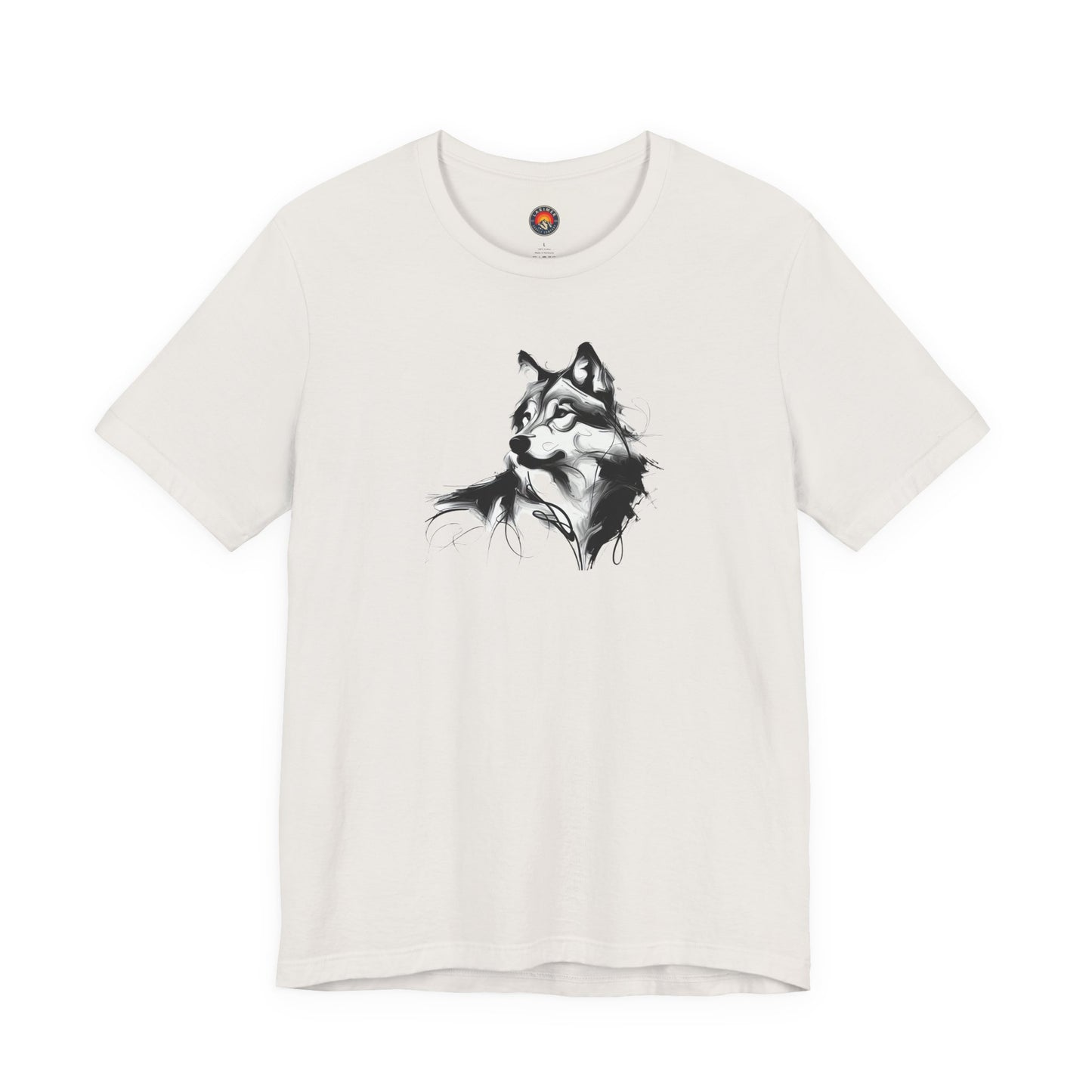 Wolf Sketch-Style Line Art T-Shirt –Black Print– Wilderness Graphic Tee | Outdoor Adventure Shirt | Nature Lover Gift | Hiking & Camping Apparel