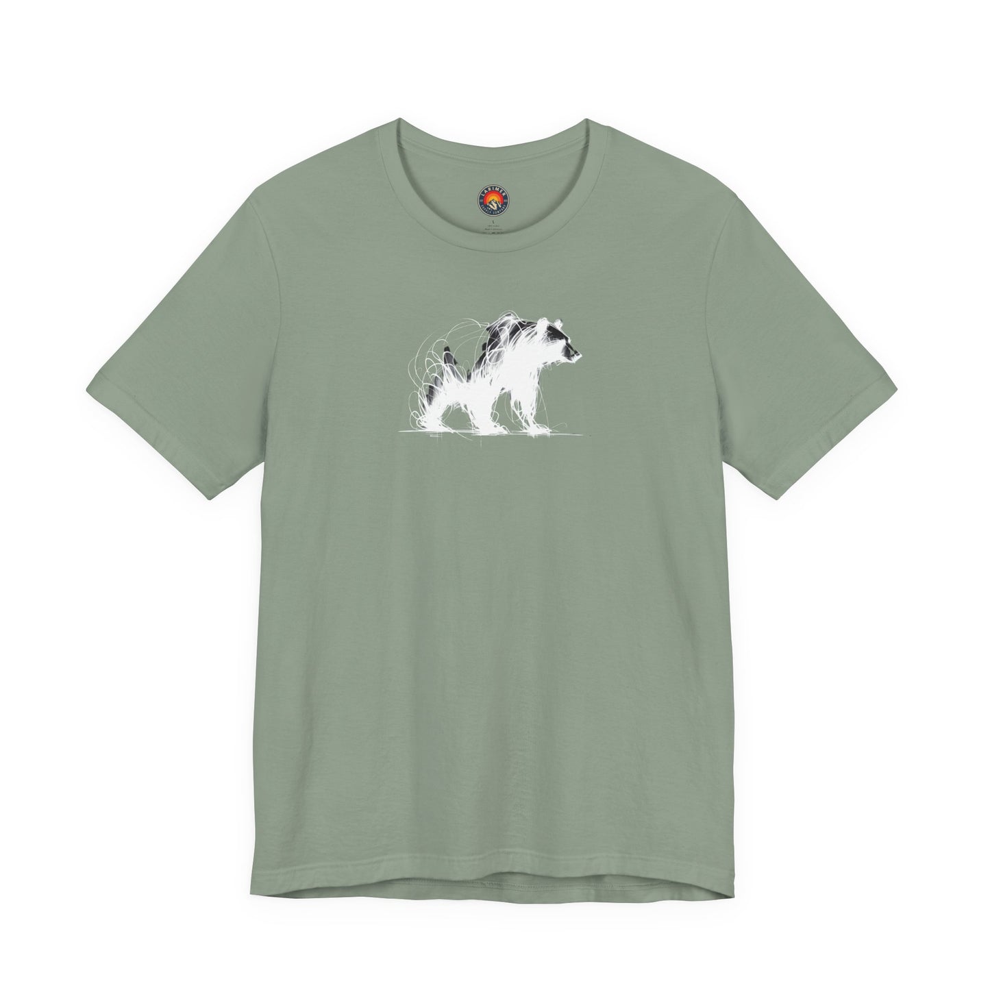 Bear Sketch Line Art T-Shirt – White Print – Wilderness Graphic Tee | Outdoor Adventure Shirt | Nature Lover Gift | Hiking & Camping Apparel