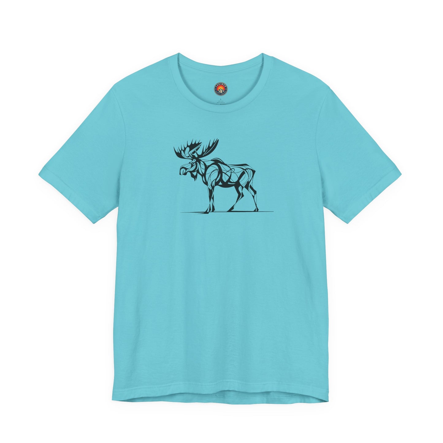 Moose Sketch Line Art T-Shirt – Black Print – Wilderness Graphic Tee | Outdoor Adventure Shirt | Nature Lover Gift | Hiking & Camping Apparel
