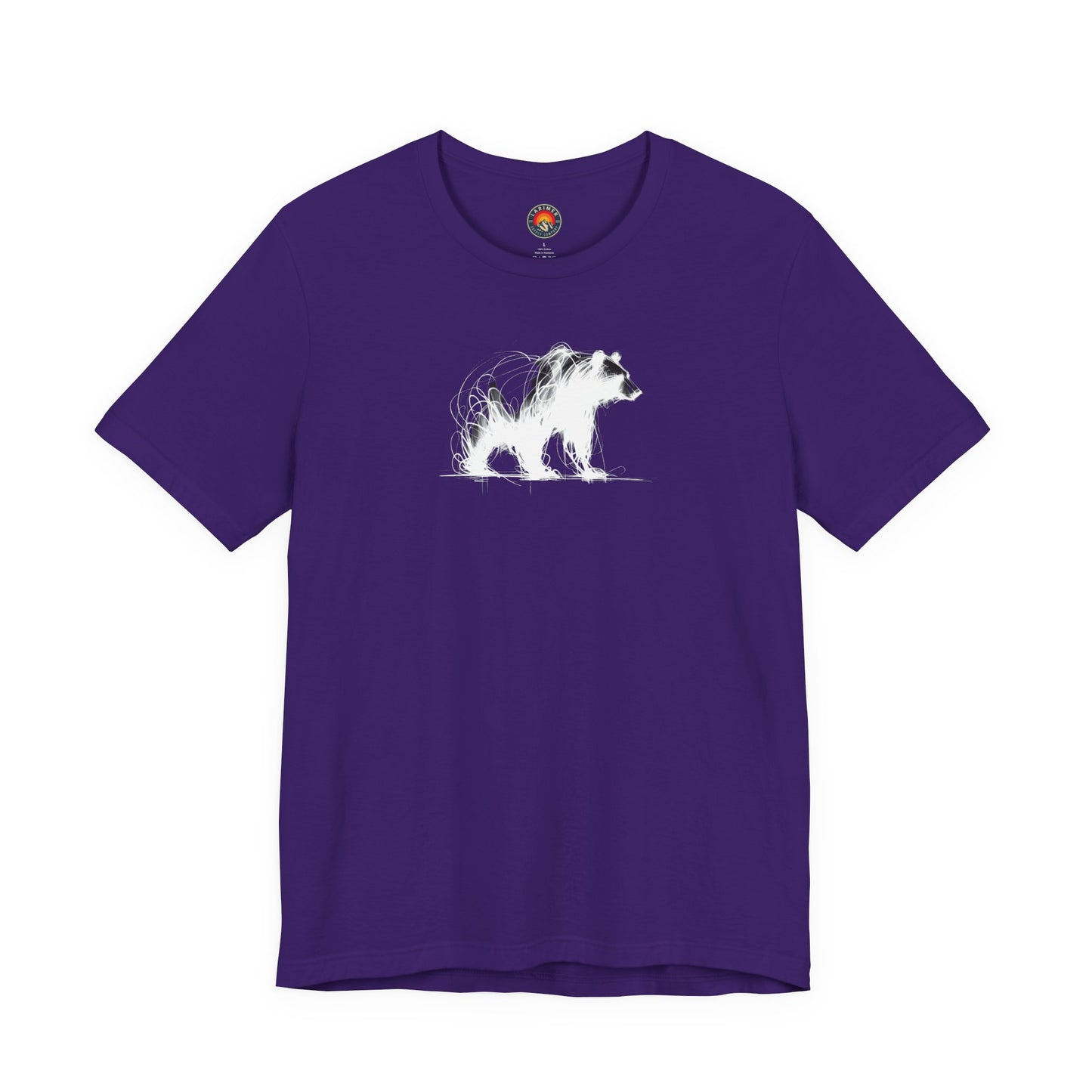 Bear Sketch Line Art T-Shirt – White Print – Wilderness Graphic Tee | Outdoor Adventure Shirt | Nature Lover Gift | Hiking & Camping Apparel