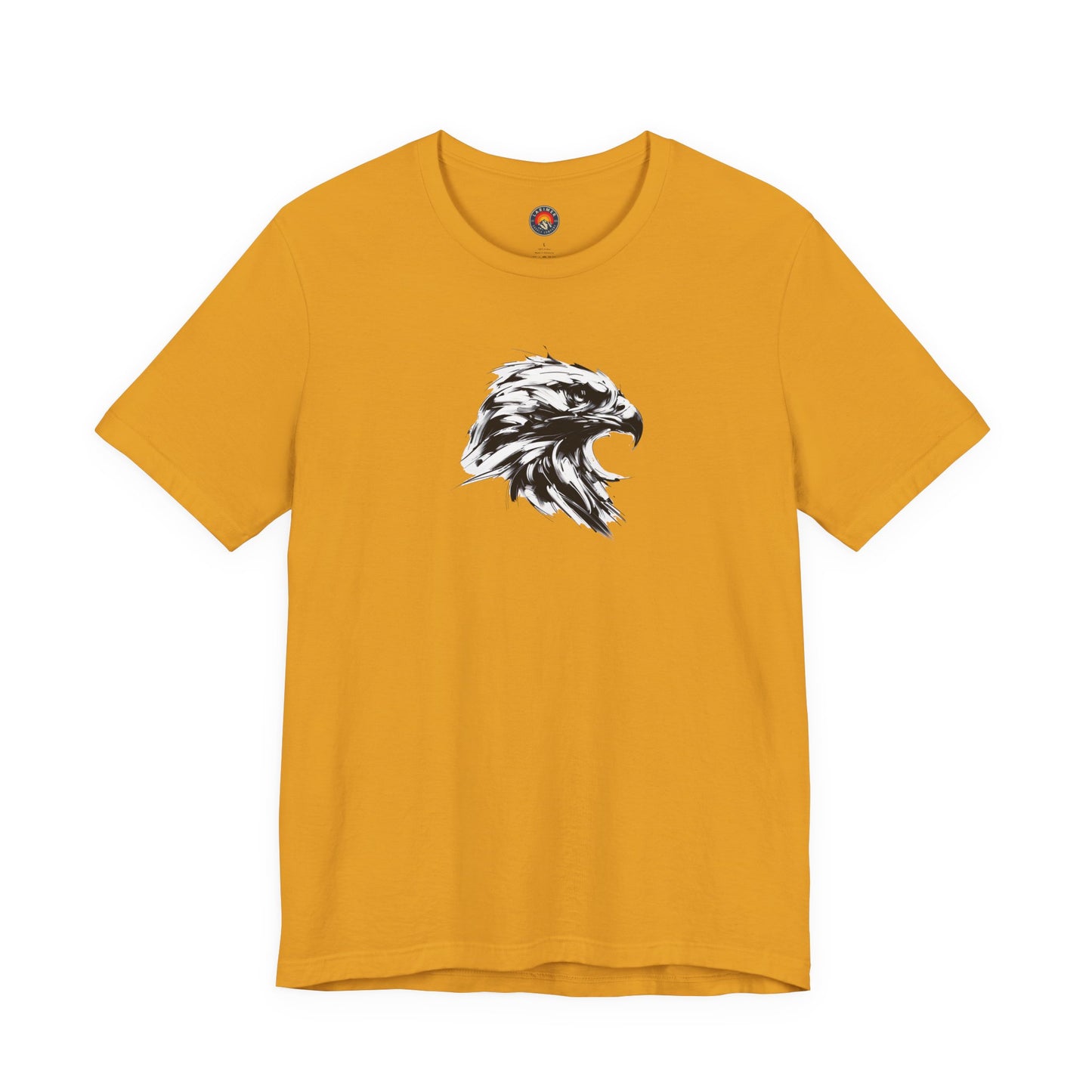 Golden Eagle Head Sketch-Style Line Art T-Shirt –Black Print– Wilderness Graphic Tee | Outdoor Adventure Shirt | Nature Lover Gift | Hiking & Camping Apparel