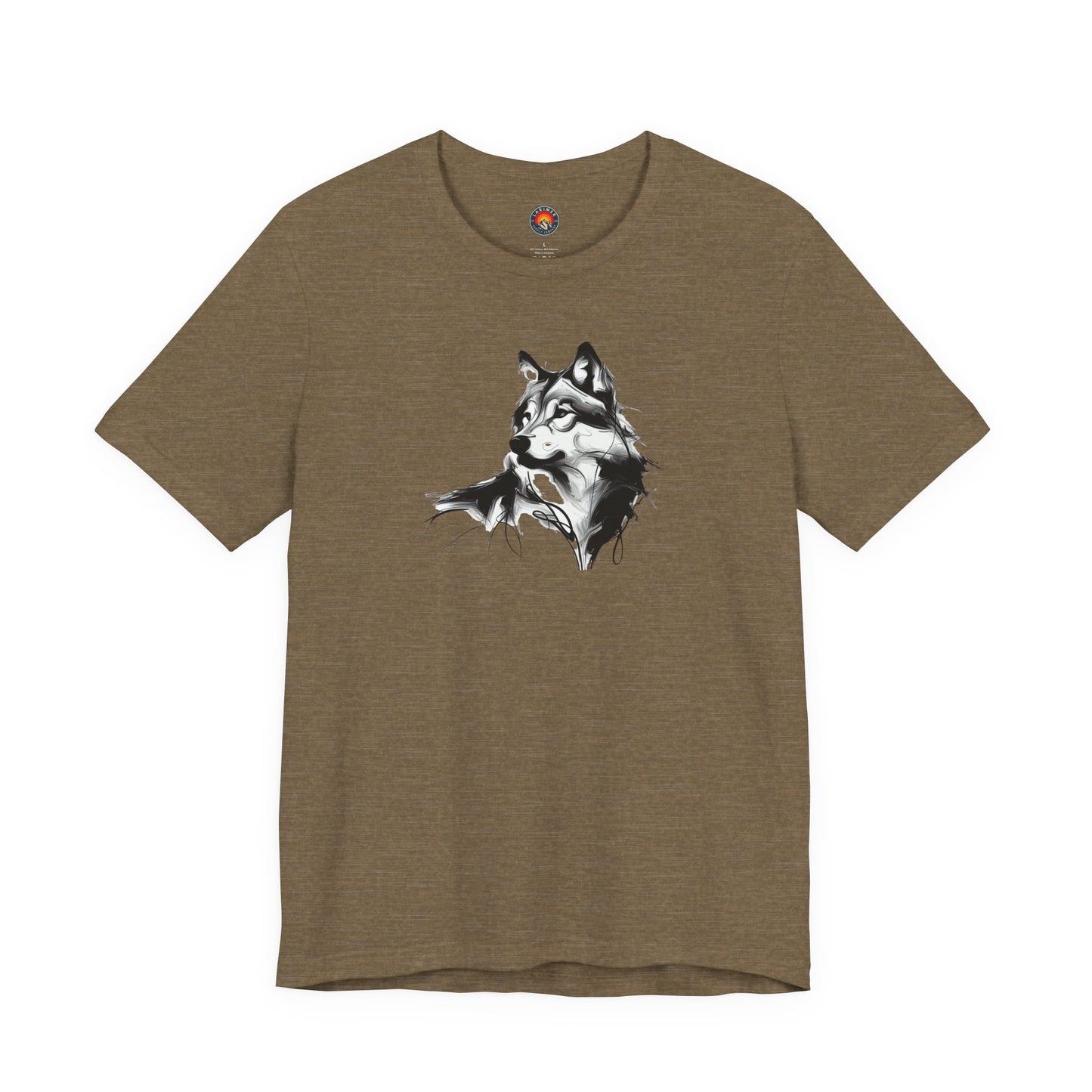 Wolf Sketch-Style Line Art T-Shirt –Black Print– Wilderness Graphic Tee | Outdoor Adventure Shirt | Nature Lover Gift | Hiking & Camping Apparel