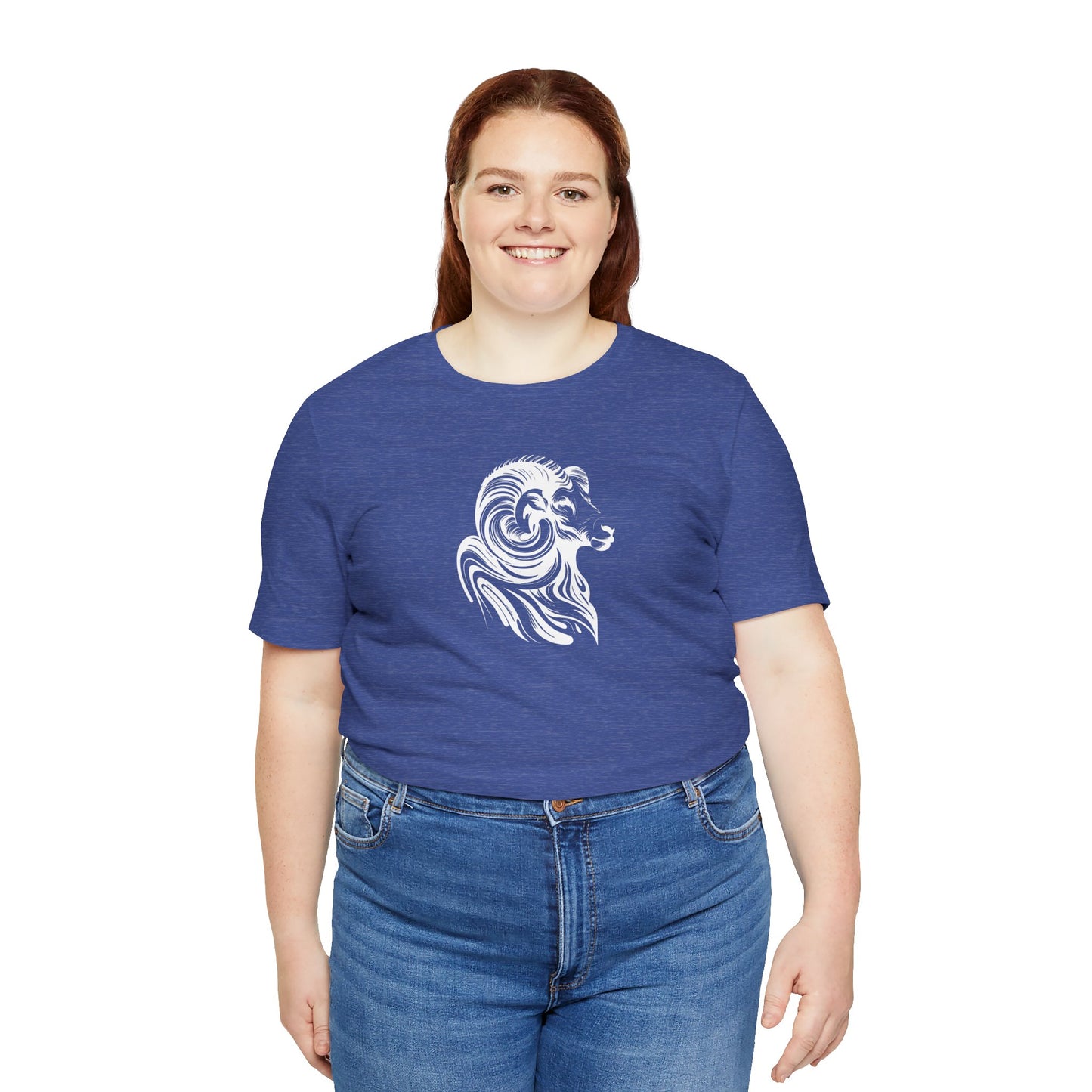 Longhorn Sheep Ram Sketch Line Art T-Shirt – White Print – Wilderness Graphic Tee | Outdoor Adventure Shirt | Nature Lover Gift | Hiking & Camping Apparel
