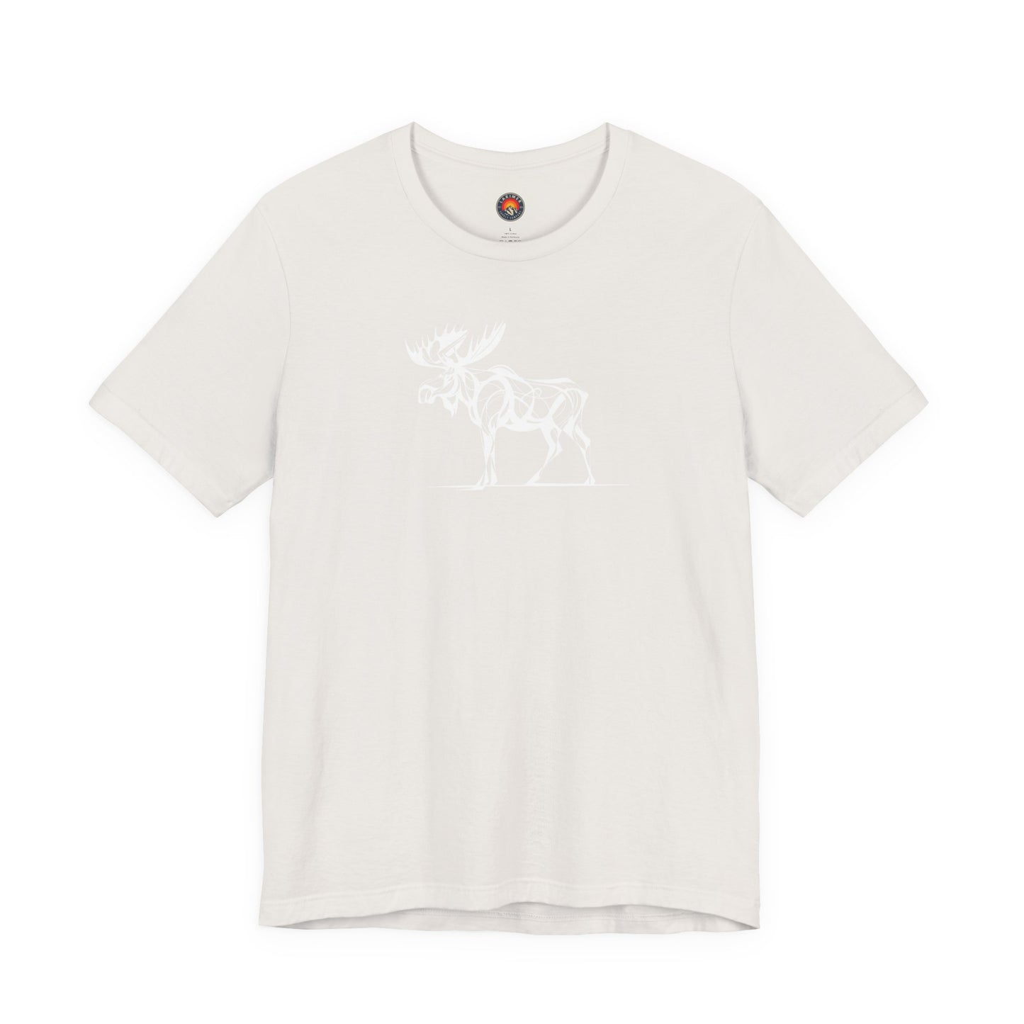 Moose Sketch-Style Line Art T-Shirt –Black Print– Wilderness Graphic Tee | Outdoor Adventure Shirt | Nature Lover Gift | Hiking & Camping Apparel