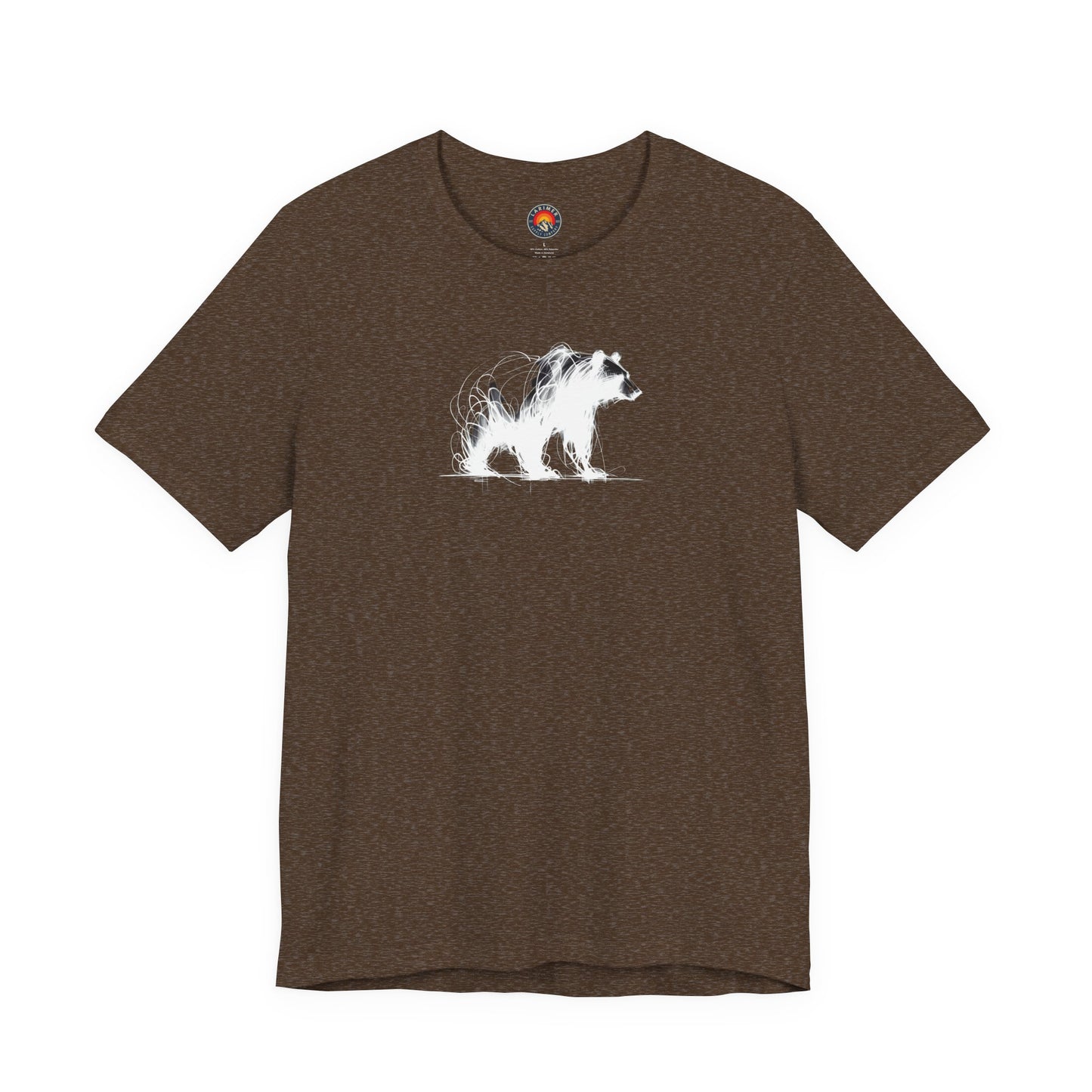 Bear Sketch Line Art T-Shirt – White Print – Wilderness Graphic Tee | Outdoor Adventure Shirt | Nature Lover Gift | Hiking & Camping Apparel