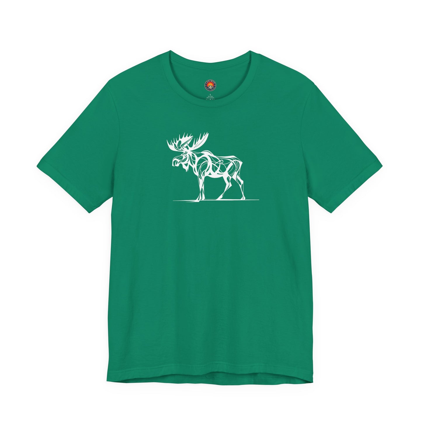 Moose Sketch-Style Line Art T-Shirt –Black Print– Wilderness Graphic Tee | Outdoor Adventure Shirt | Nature Lover Gift | Hiking & Camping Apparel