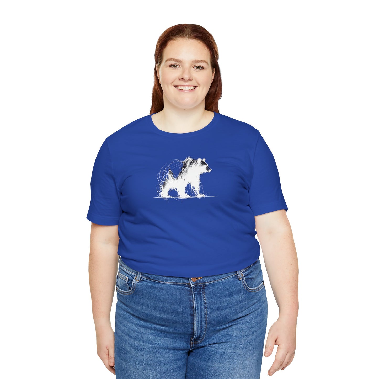 Bear Sketch Line Art T-Shirt – White Print – Wilderness Graphic Tee | Outdoor Adventure Shirt | Nature Lover Gift | Hiking & Camping Apparel