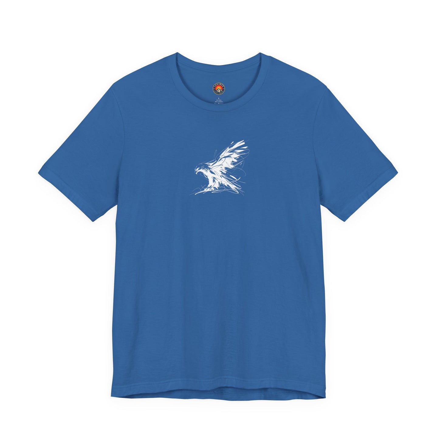 Flying Eagle Sketch Line Art T-Shirt –White Print– Wilderness Graphic Tee | Outdoor Adventure Shirt | Nature Lover Gift | Hiking & Camping Apparel
