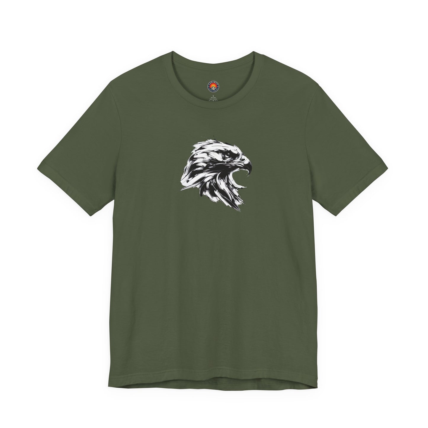 Golden Eagle Head Sketch-Style Line Art T-Shirt –Black Print– Wilderness Graphic Tee | Outdoor Adventure Shirt | Nature Lover Gift | Hiking & Camping Apparel
