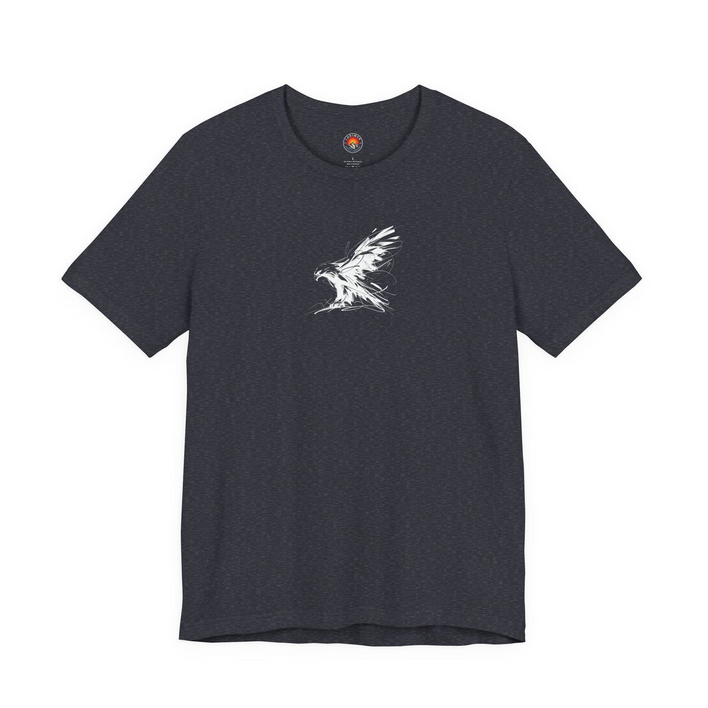 Flying Eagle Sketch Line Art T-Shirt –White Print– Wilderness Graphic Tee | Outdoor Adventure Shirt | Nature Lover Gift | Hiking & Camping Apparel