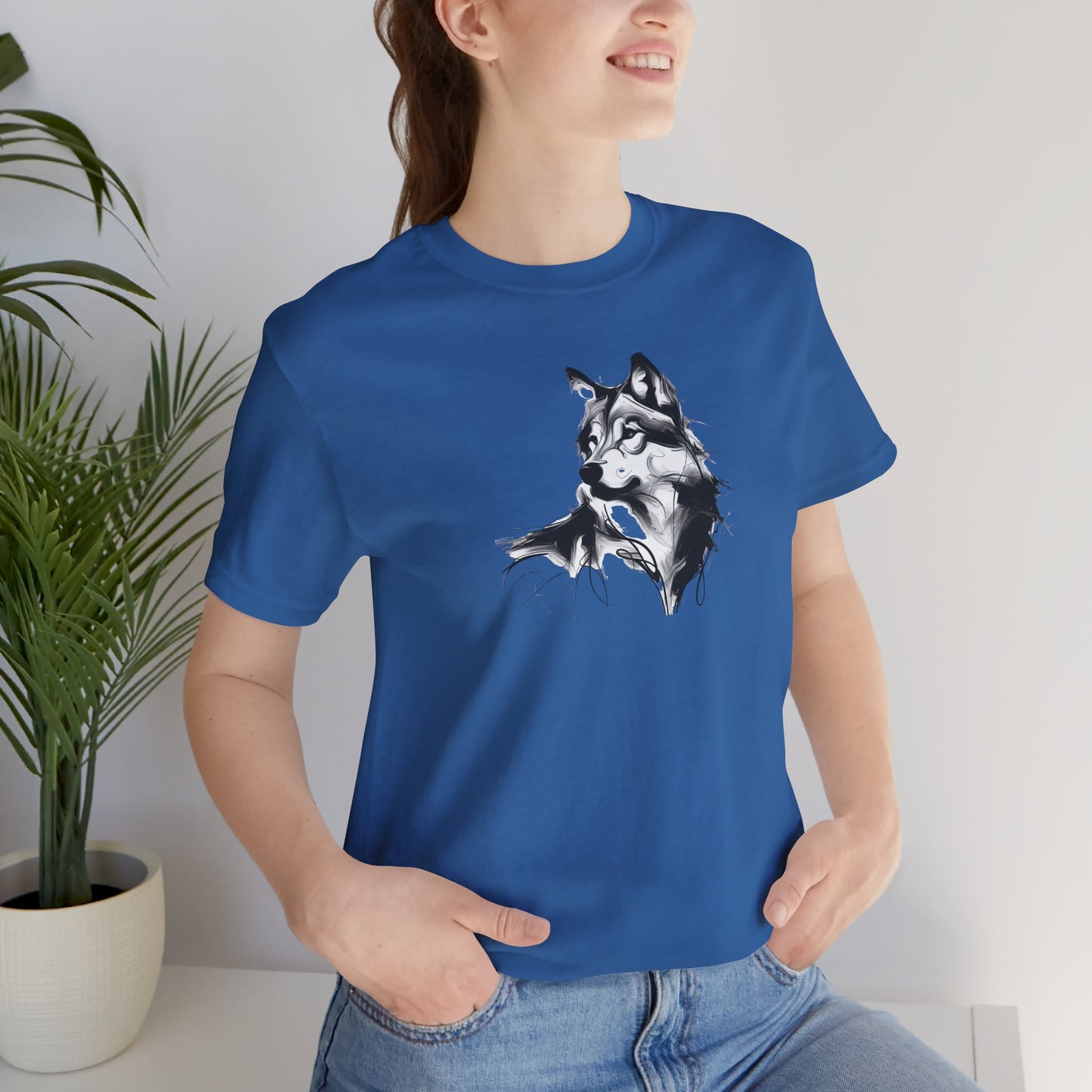 Wolf Sketch-Style Line Art T-Shirt –Black Print– Wilderness Graphic Tee | Outdoor Adventure Shirt | Nature Lover Gift | Hiking & Camping Apparel
