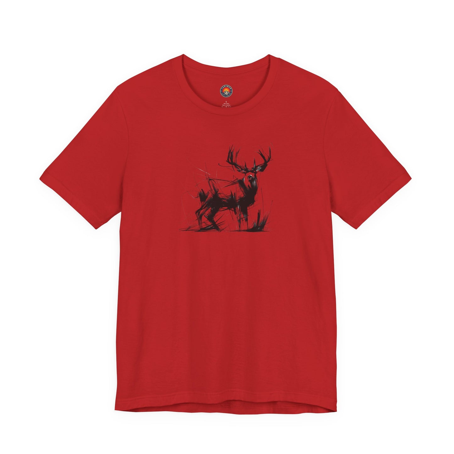 Mule Deer Sketch-Style Line Art T-Shirt –Black Print– Wilderness Graphic Tee | Outdoor Adventure Shirt | Nature Lover Gift | Hiking & Camping Apparel