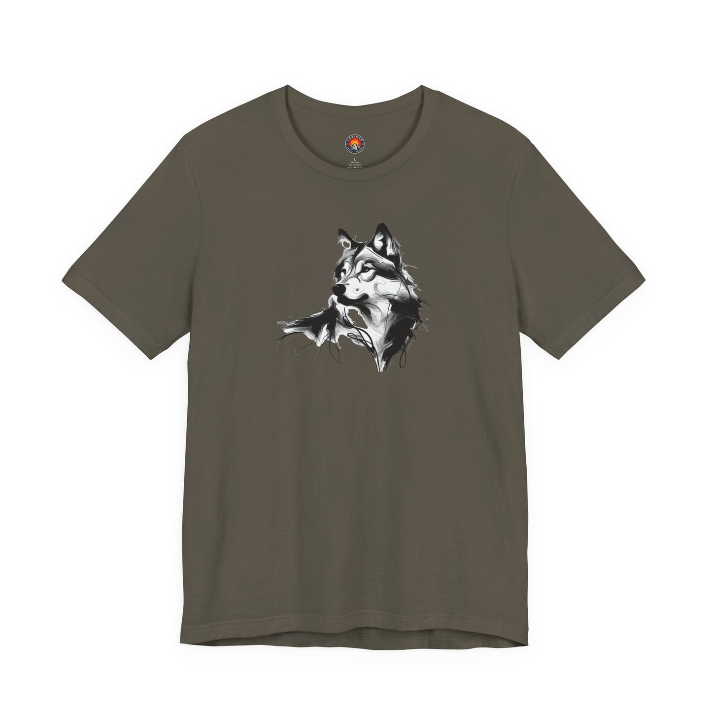 Wolf Sketch-Style Line Art T-Shirt –Black Print– Wilderness Graphic Tee | Outdoor Adventure Shirt | Nature Lover Gift | Hiking & Camping Apparel