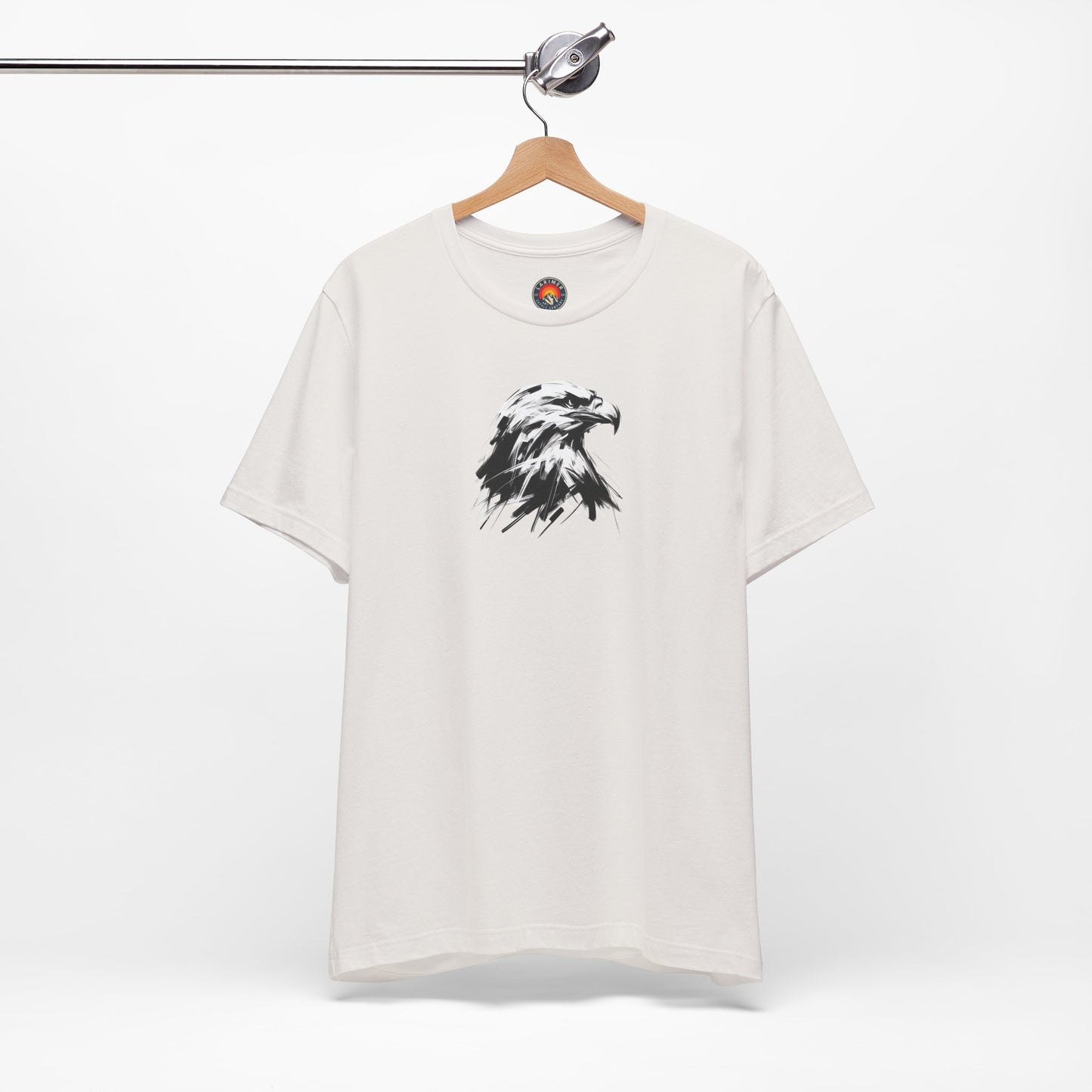 Bald Eagle Head Sketch-Style Line Art T-Shirt –Black Print– Wilderness Graphic Tee | Outdoor Adventure Shirt | Nature Lover Gift | Hiking & Camping Apparel
