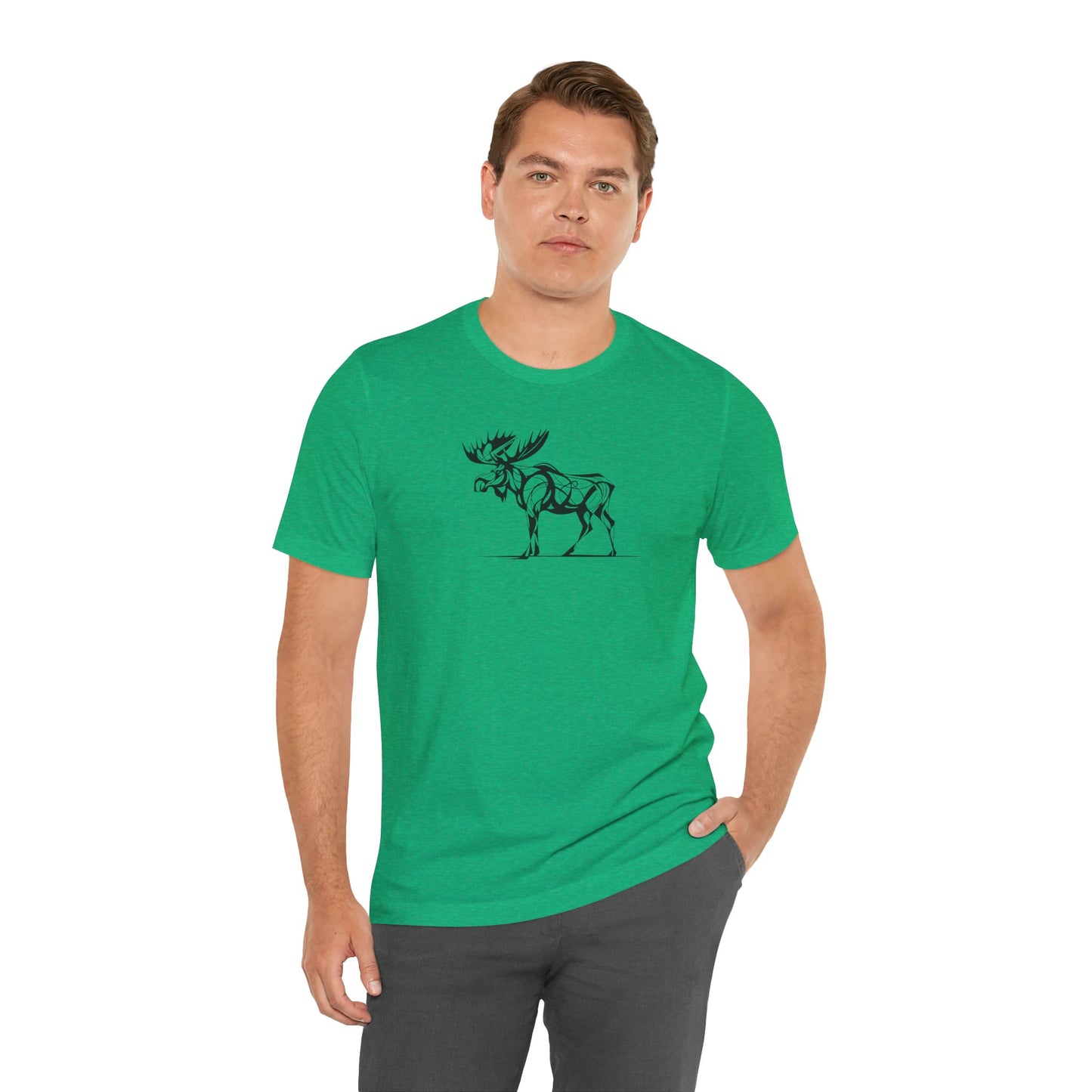 Moose Sketch Line Art T-Shirt – Black Print – Wilderness Graphic Tee | Outdoor Adventure Shirt | Nature Lover Gift | Hiking & Camping Apparel