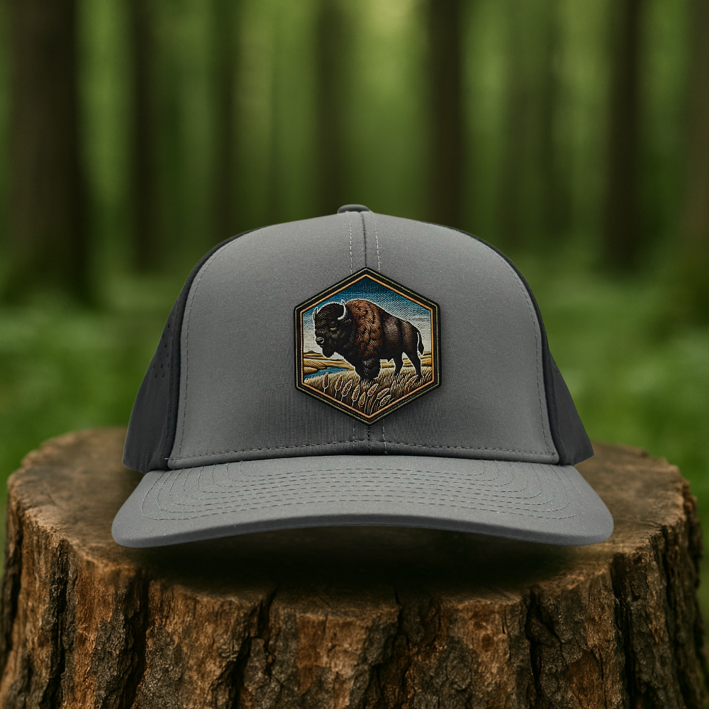 Bison Leatherette Patch Hat – Western Heritage Series