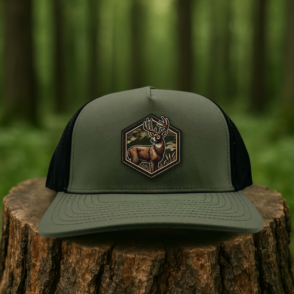 Whitetail Deer Leatherette Hat – Trophy Series