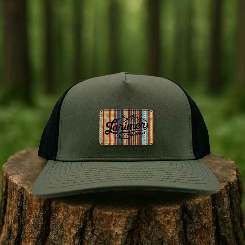 Serape Stripe Hat – Multicolor Southwest Style- Custom Hats