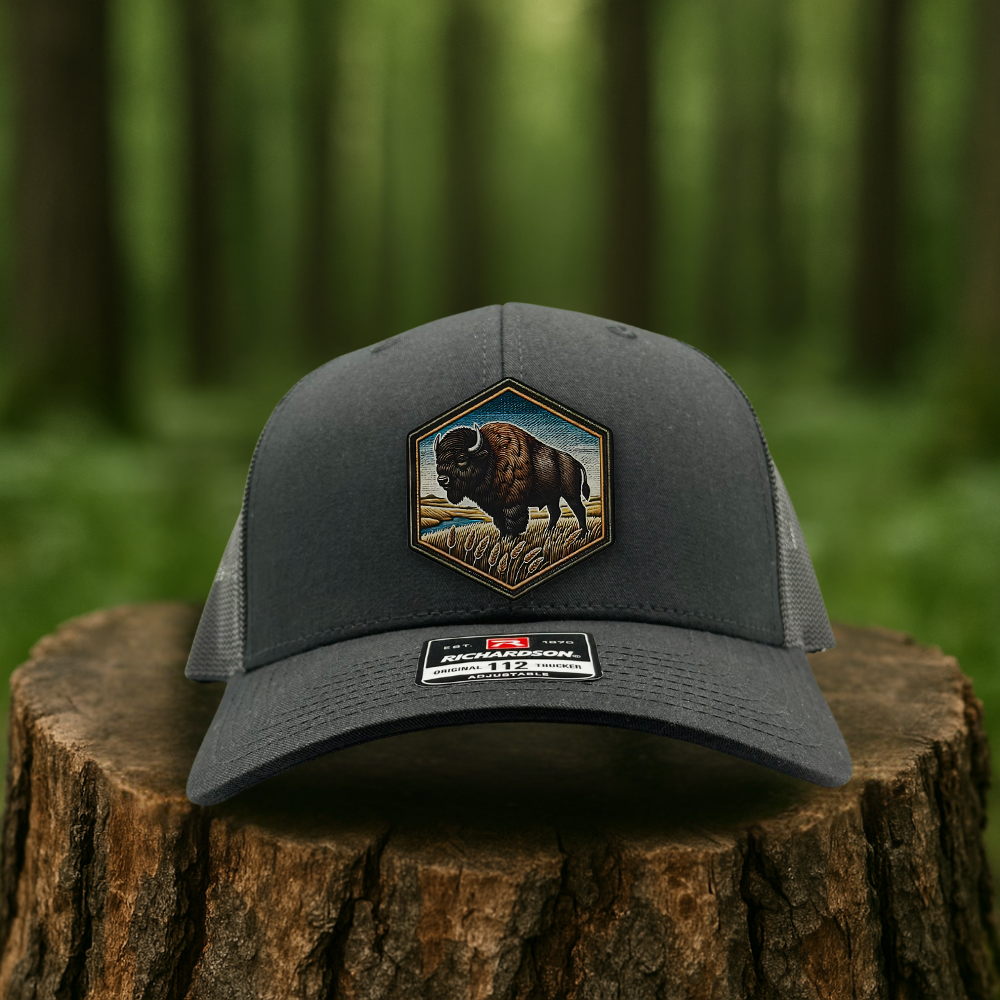 Bison Leatherette Patch Hat – Western Heritage Series