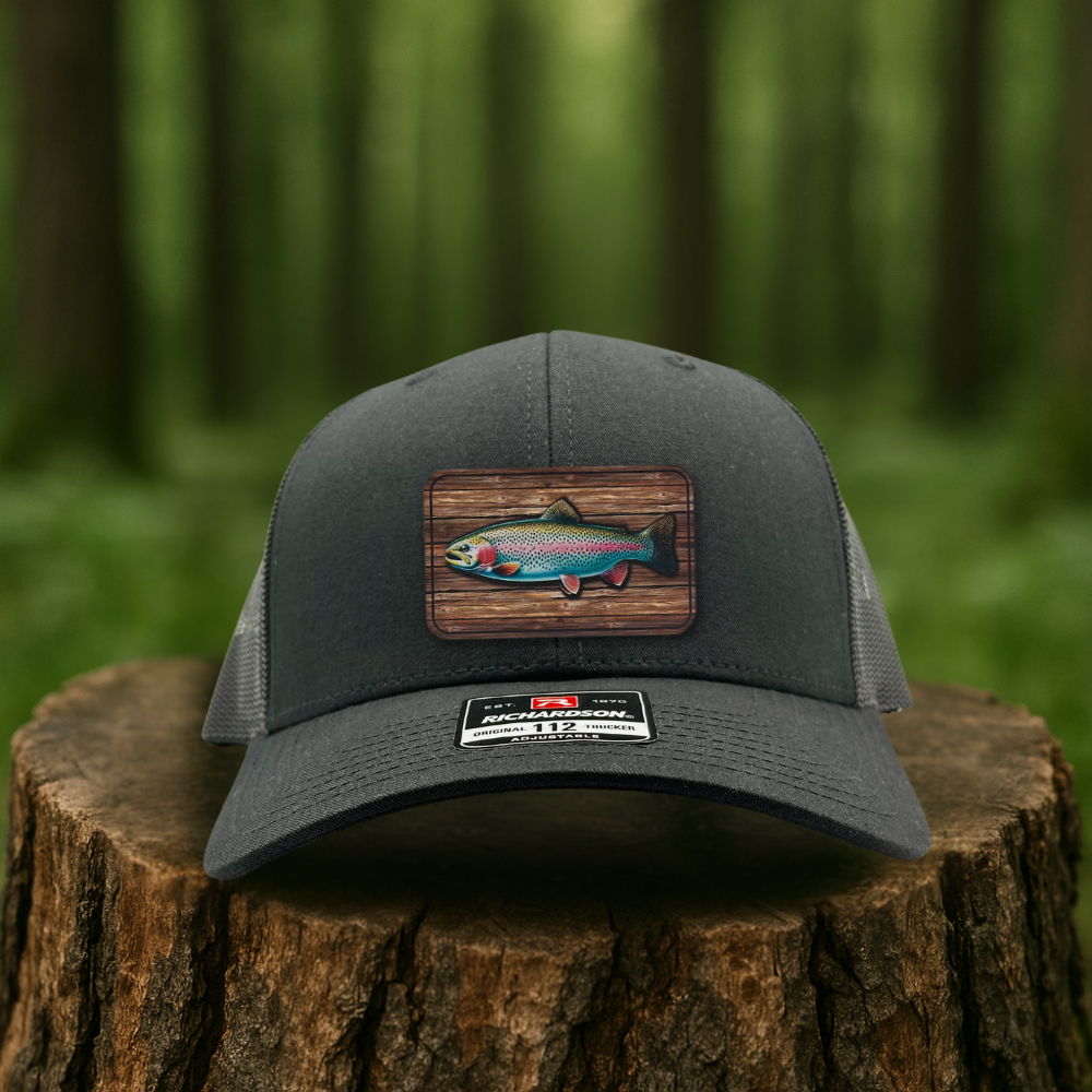 Woodgrain Trout Trophy Hat – Trophy Wall Edition