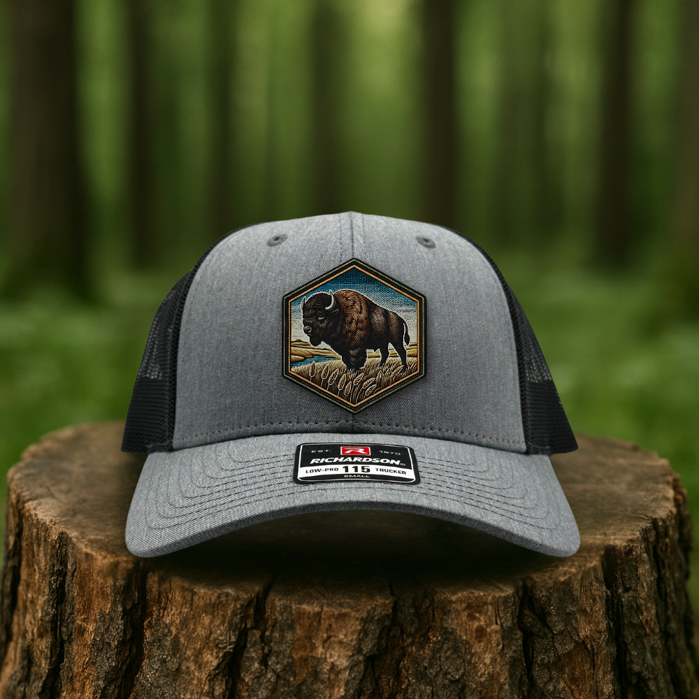 Bison Leatherette Patch Hat – Western Heritage Series