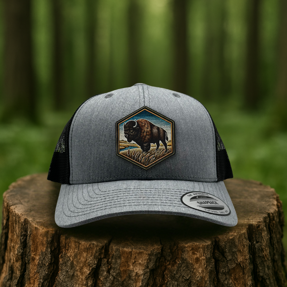 Bison Leatherette Patch Hat – Western Heritage Series